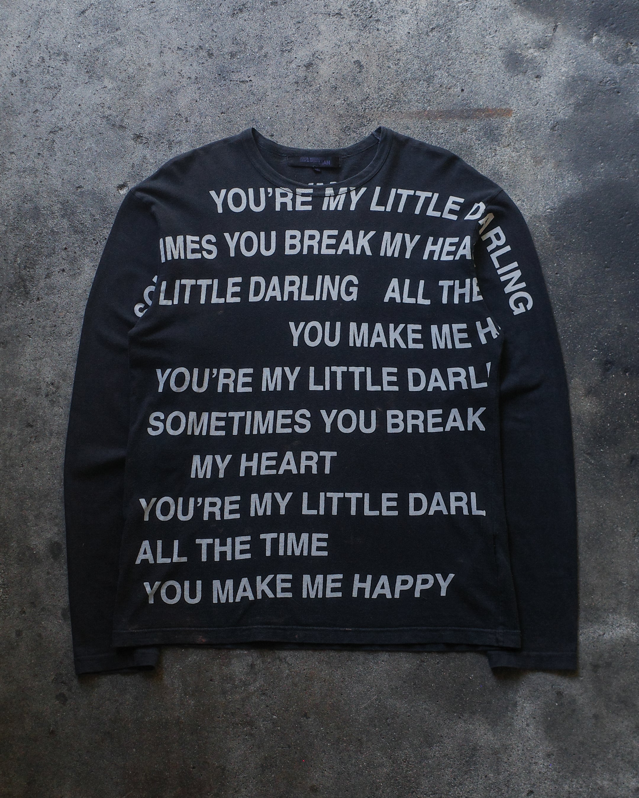 トップス vintage poem long sleeve junya watanabe Junya Watanabe SS02 Poem Long Sleeve – BLINDATE INC