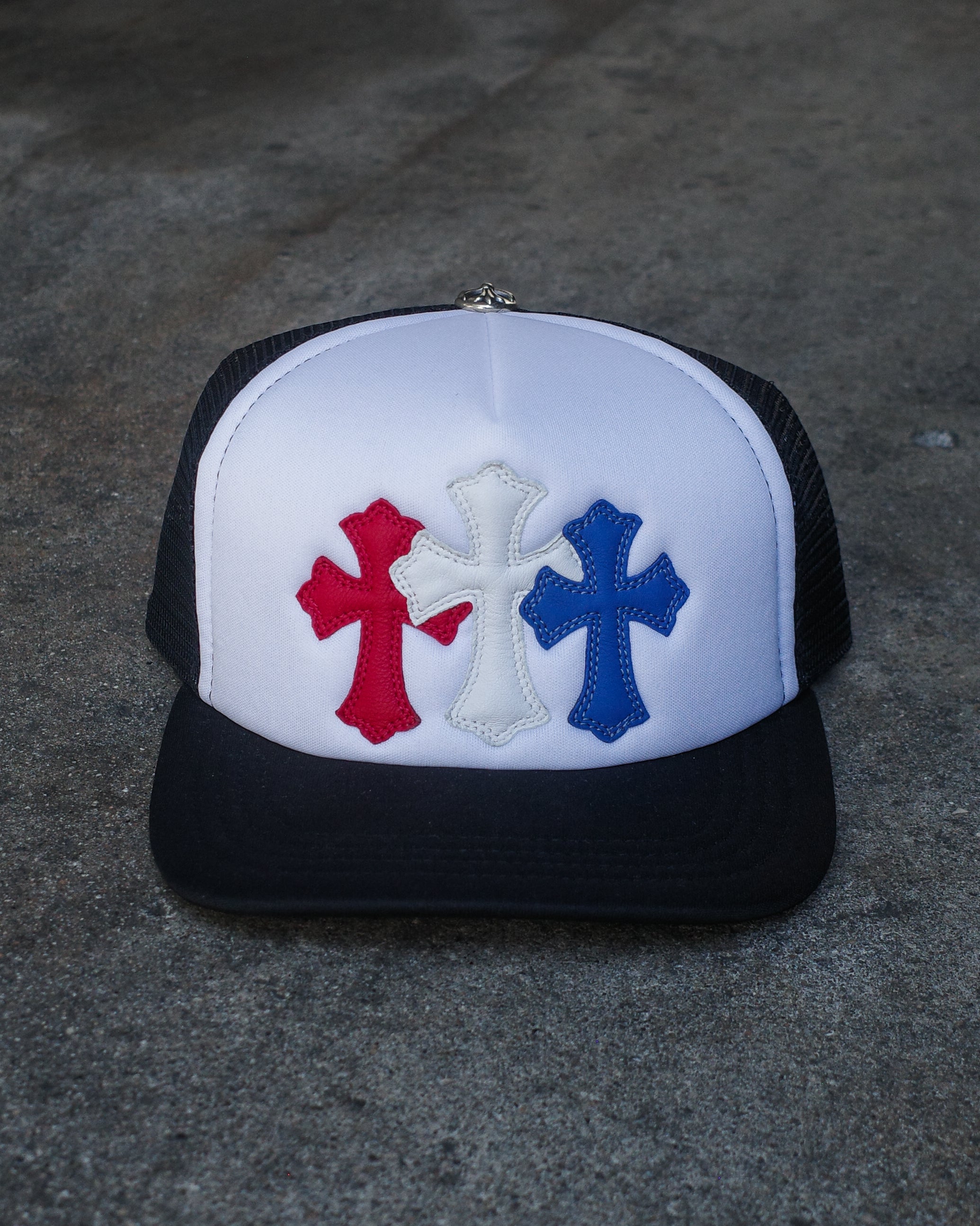 Chrome Hearts 4th of July Cross Patches Trucker Hat