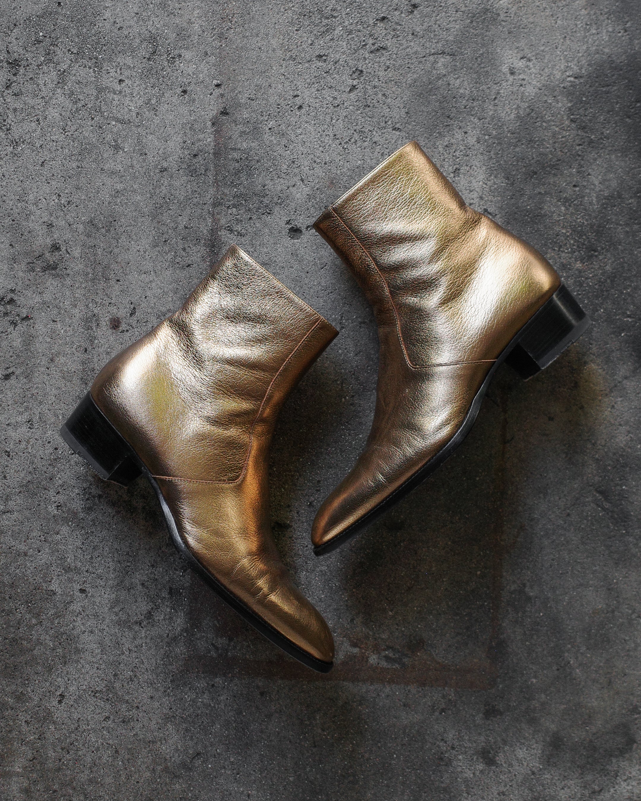 Saint Laurent Paris FW16 Metallic Wyatt Boots – BLINDATE INC