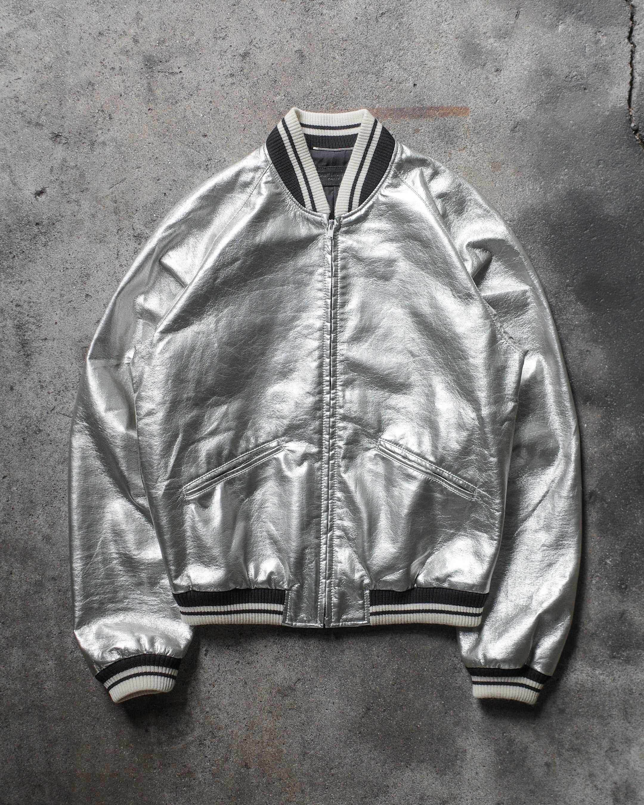 Saint Laurent Paris SS14 Baseball Varsity Jacket – BLINDATE INC