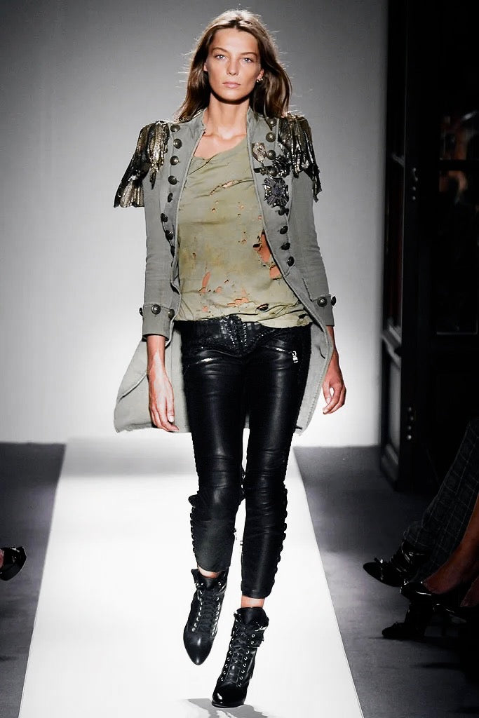 Balmain SS11 Distressed Thermal Tee
