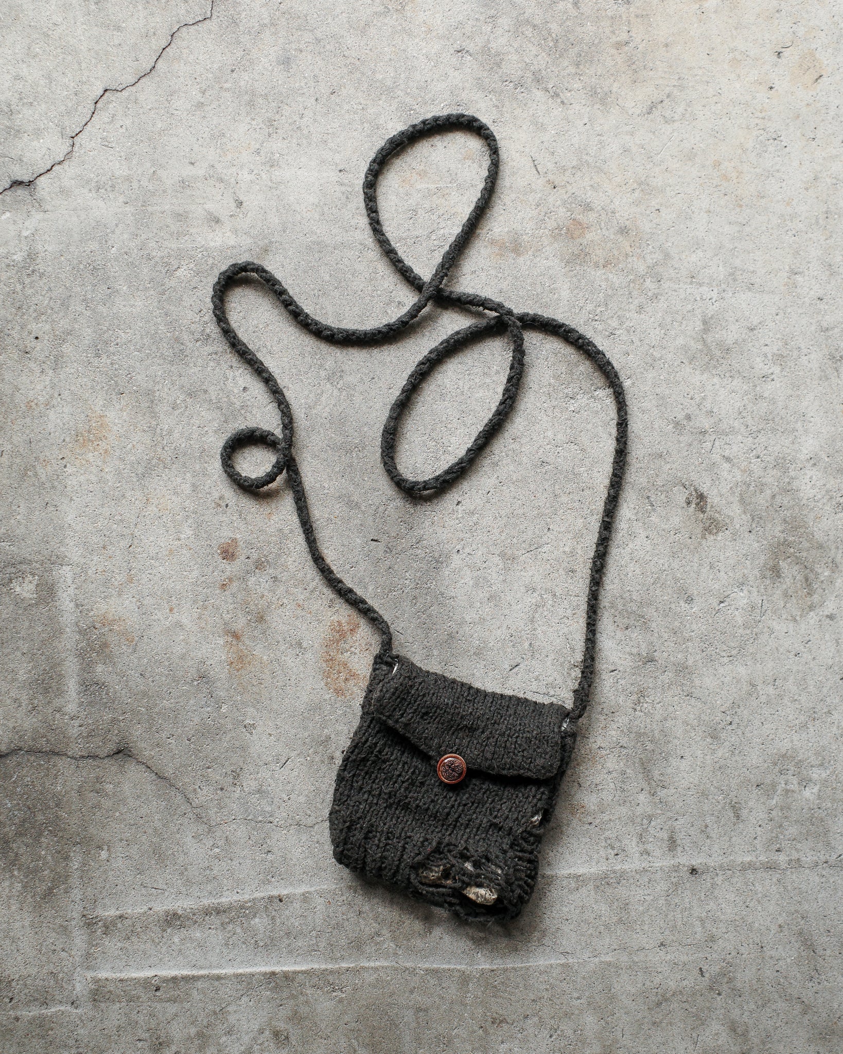 Number (N)ine SS/AW03 Distressed Knit Pouch