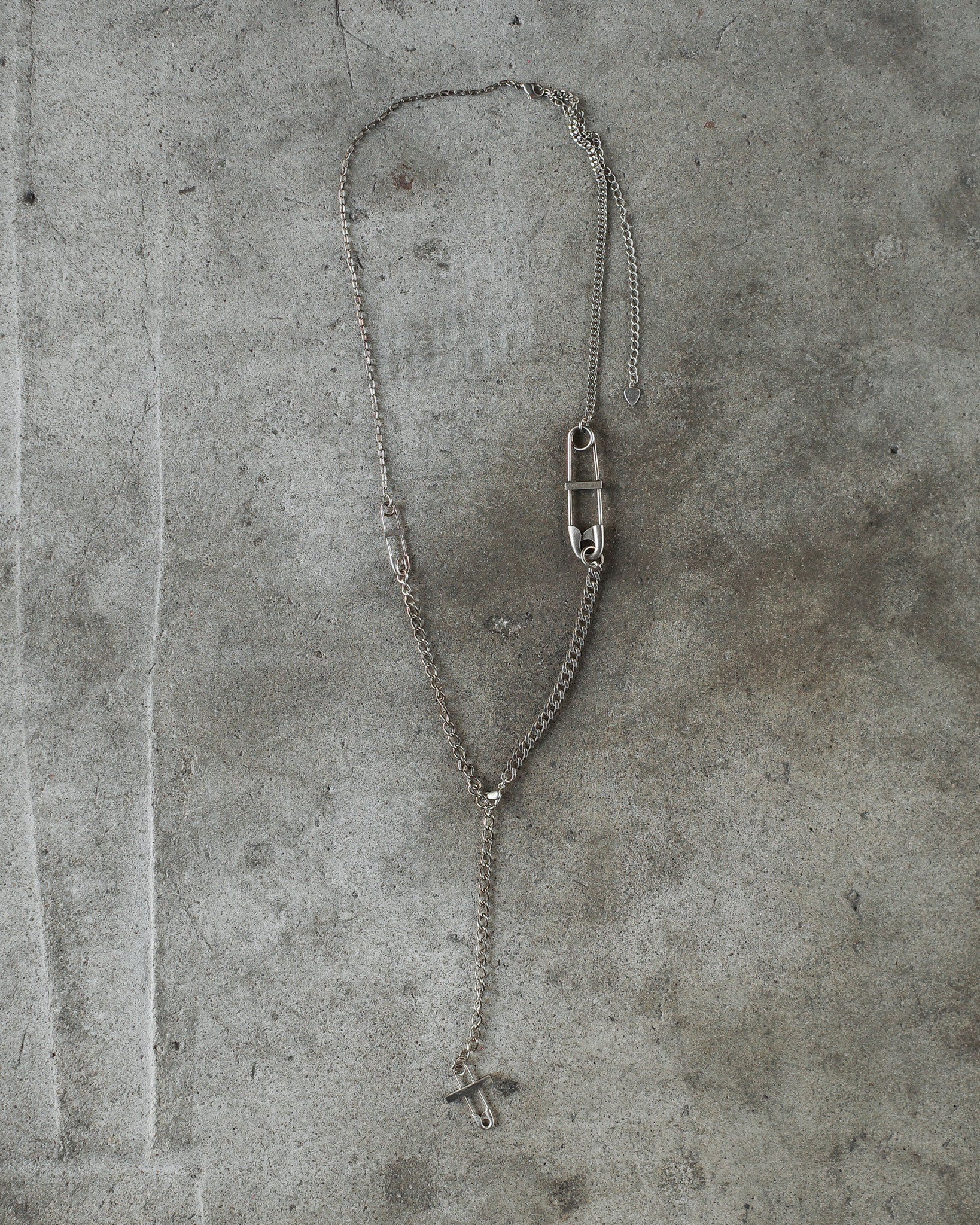 Lad Musician Safety Pin Necklace