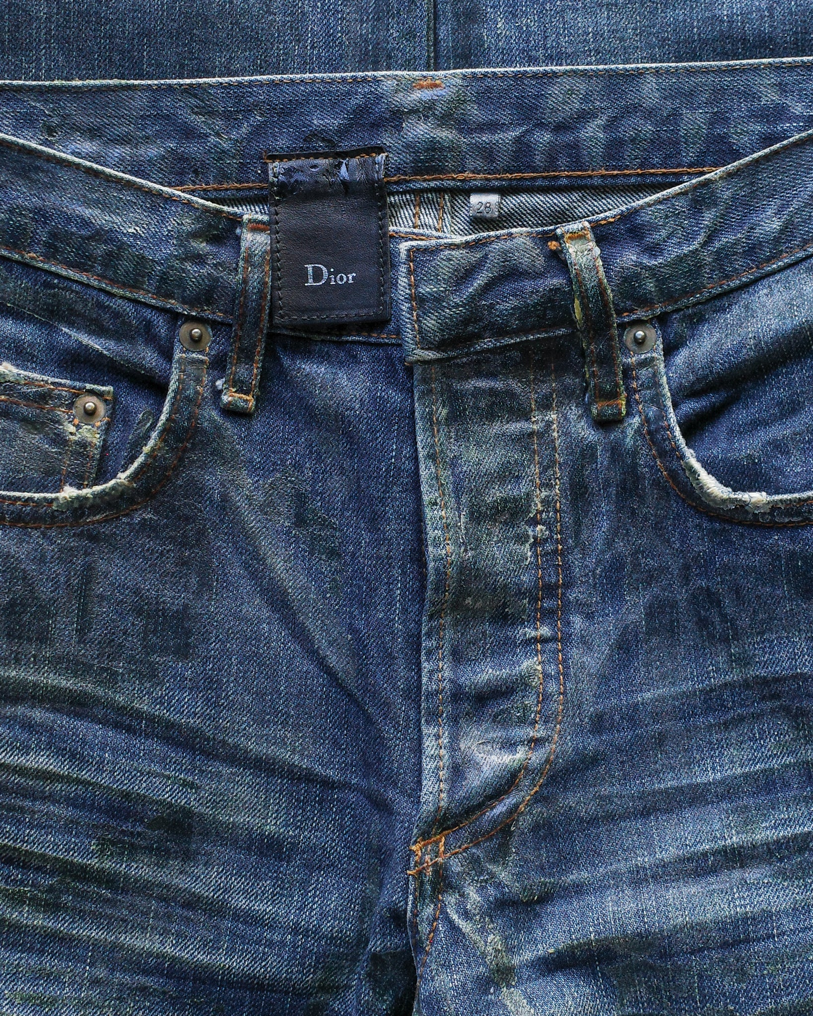 Dior Homme AW03 "Luster" Repaired Waxed Denim