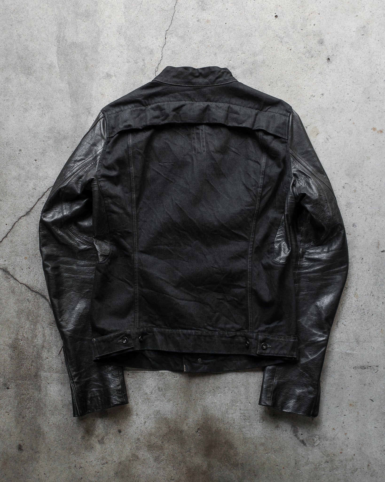 Rick Owens Leather Sleeve Slave Jacket