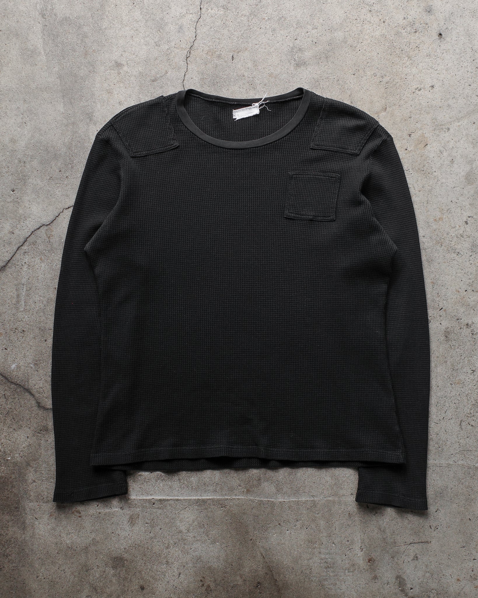 Helmut Lang AW98 Patched Waffle Knit Long Sleeve