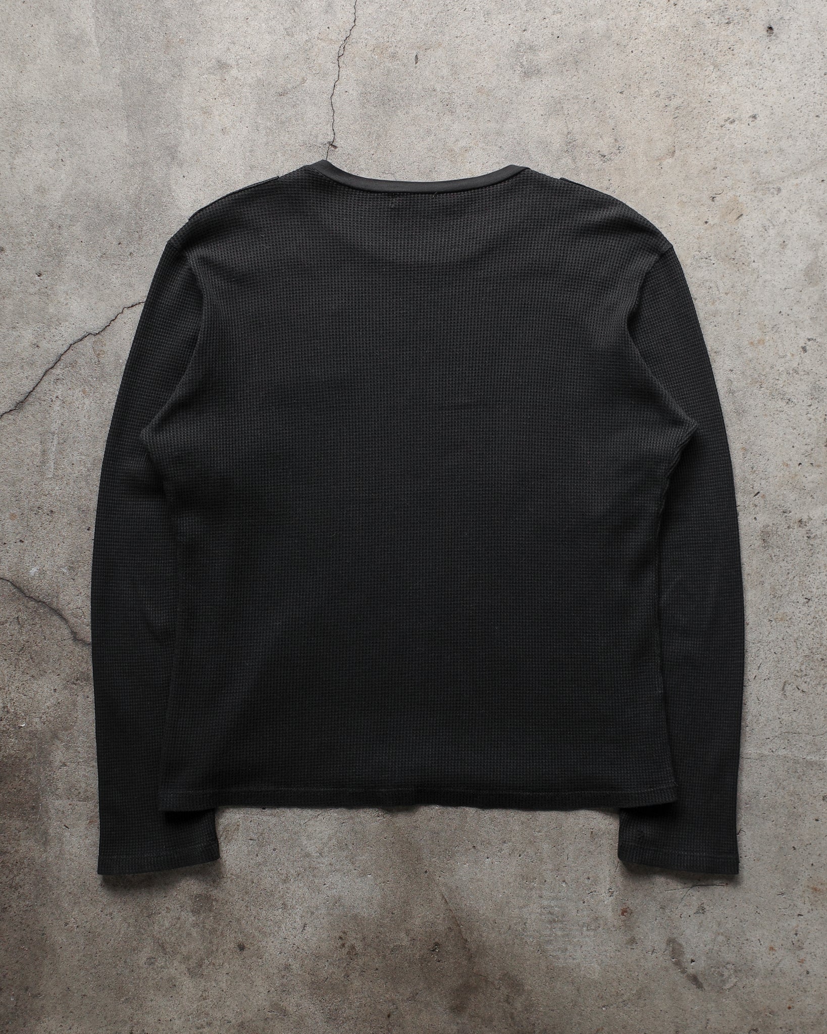 Helmut Lang AW98 Patched Waffle Knit Long Sleeve