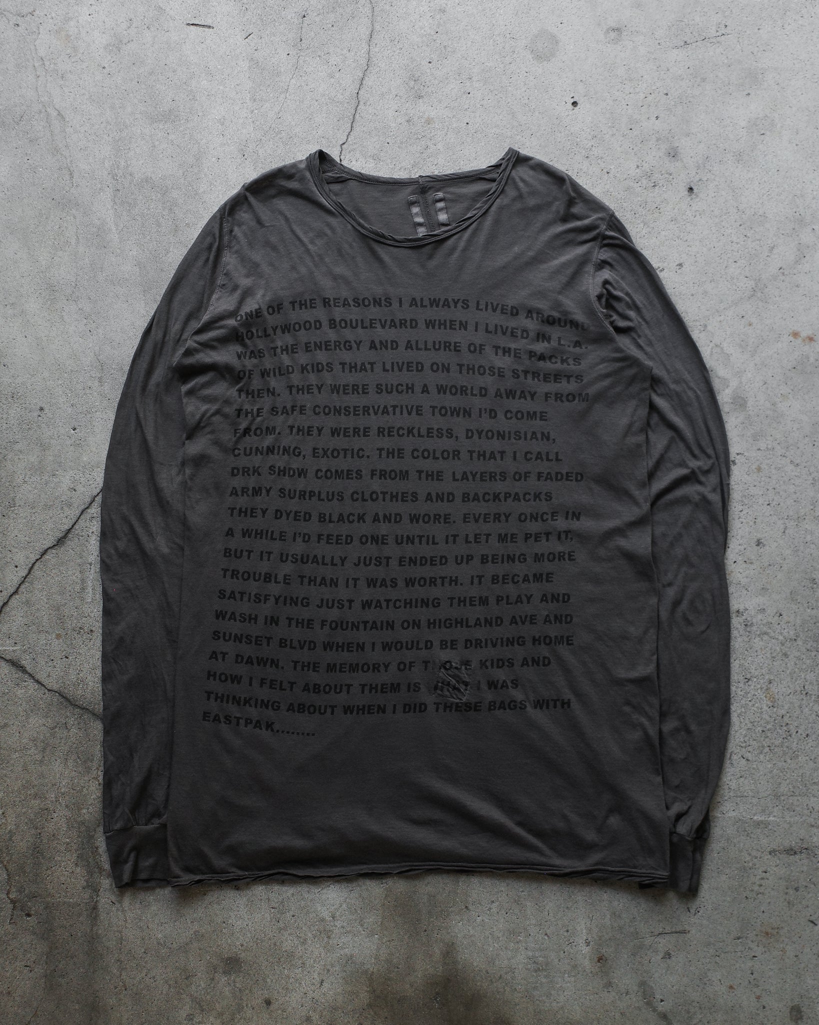 Rick Owens SS08 Poem Long Sleeve