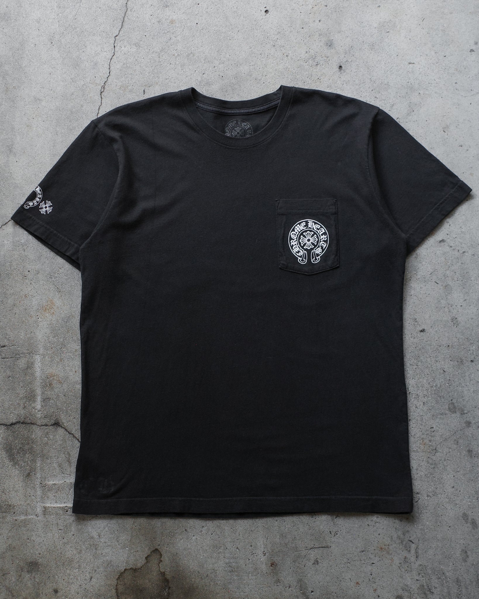 Chrome Hearts Multi Color Horseshoe Logo Pocket Tee