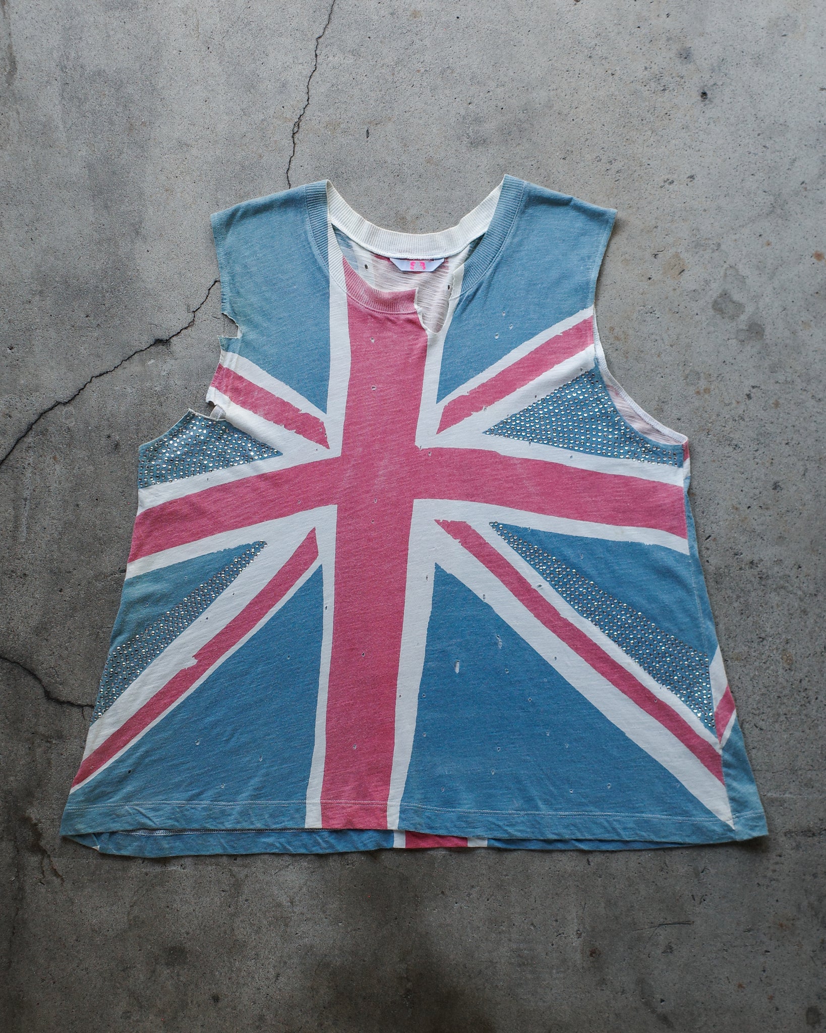 Sass & Bide UK Rhinestoned Distressed Tank