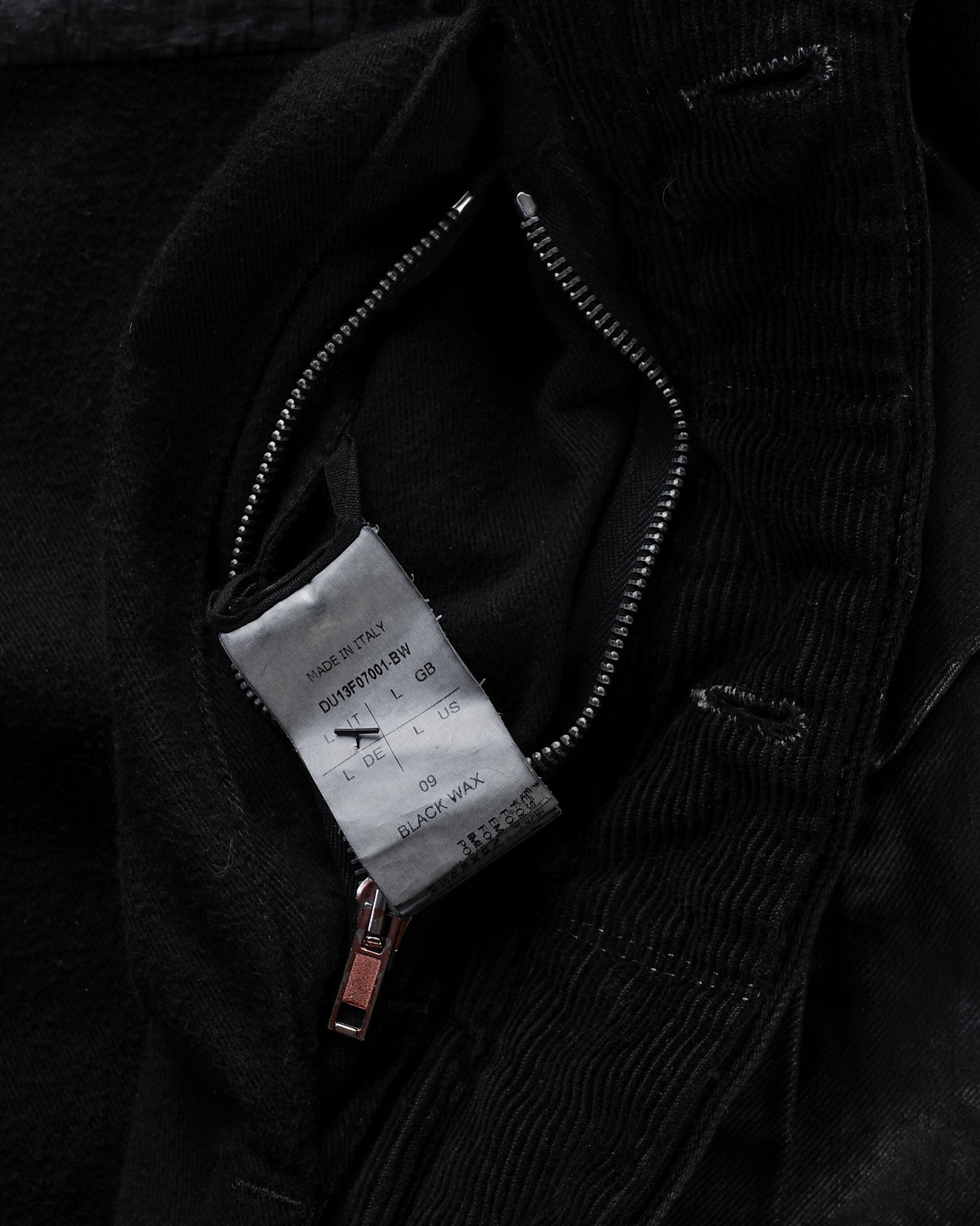 Rick Owens FW13 Padded Heavy Wax Slave Jacket