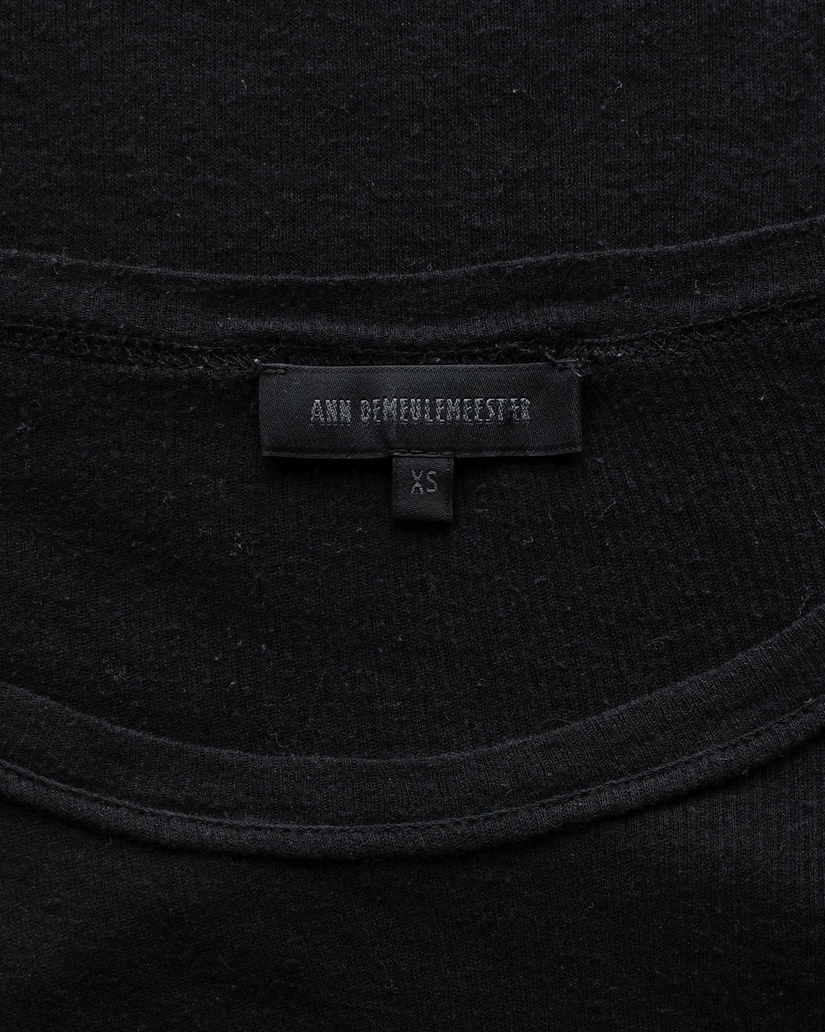 Ann Demeulemeester Ribbed Frayed Tee