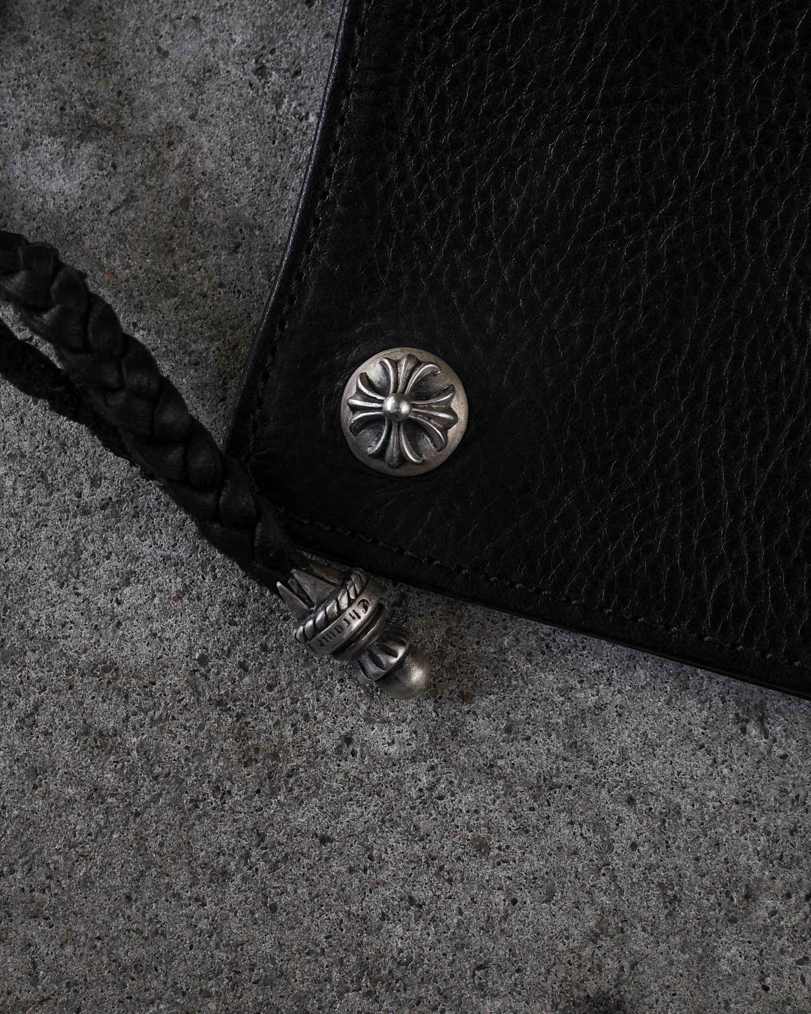 Chrome Hearts Bi-Fold Wallet with Braided Tassel