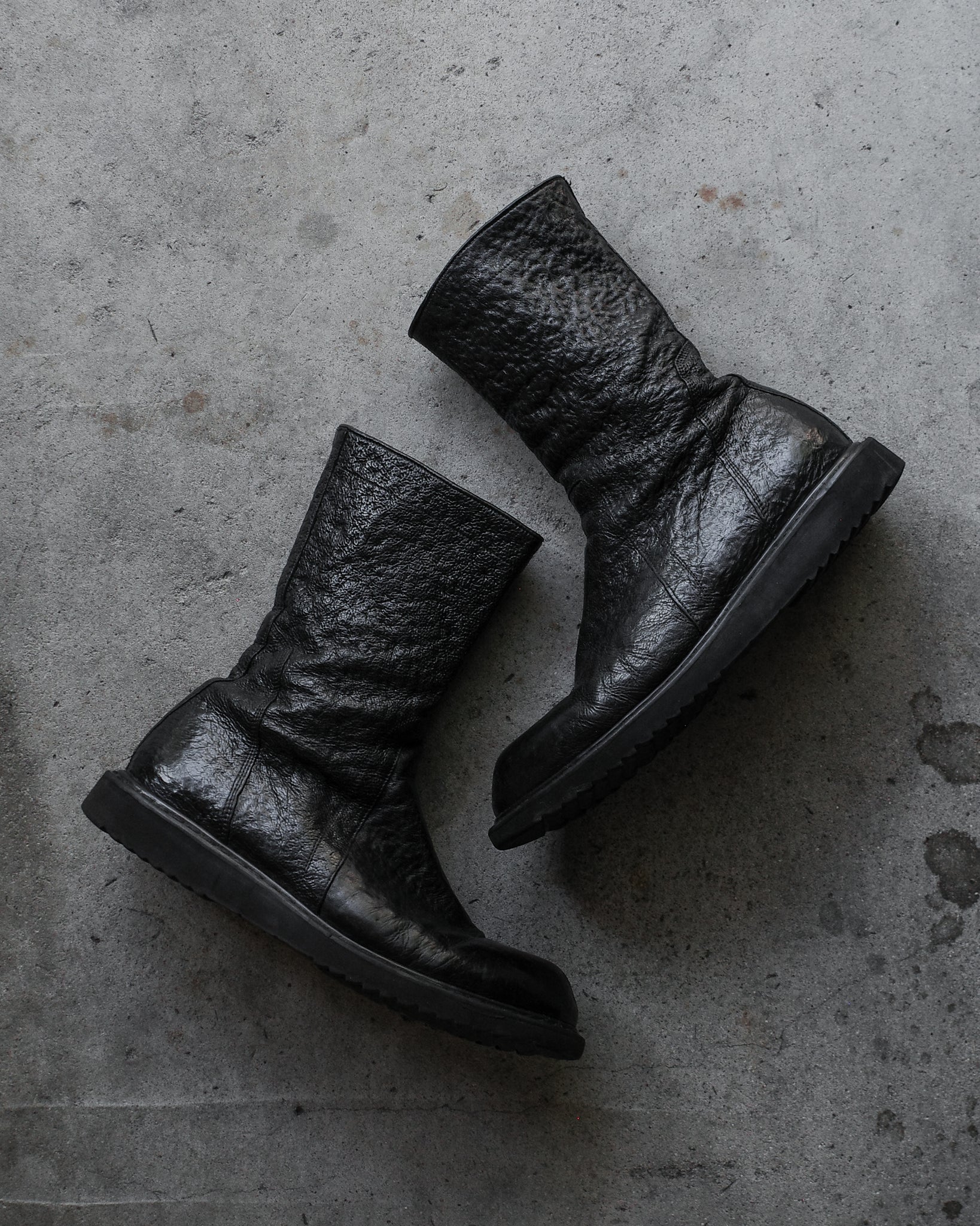 Rick Owens Crinkled Creeper Boots