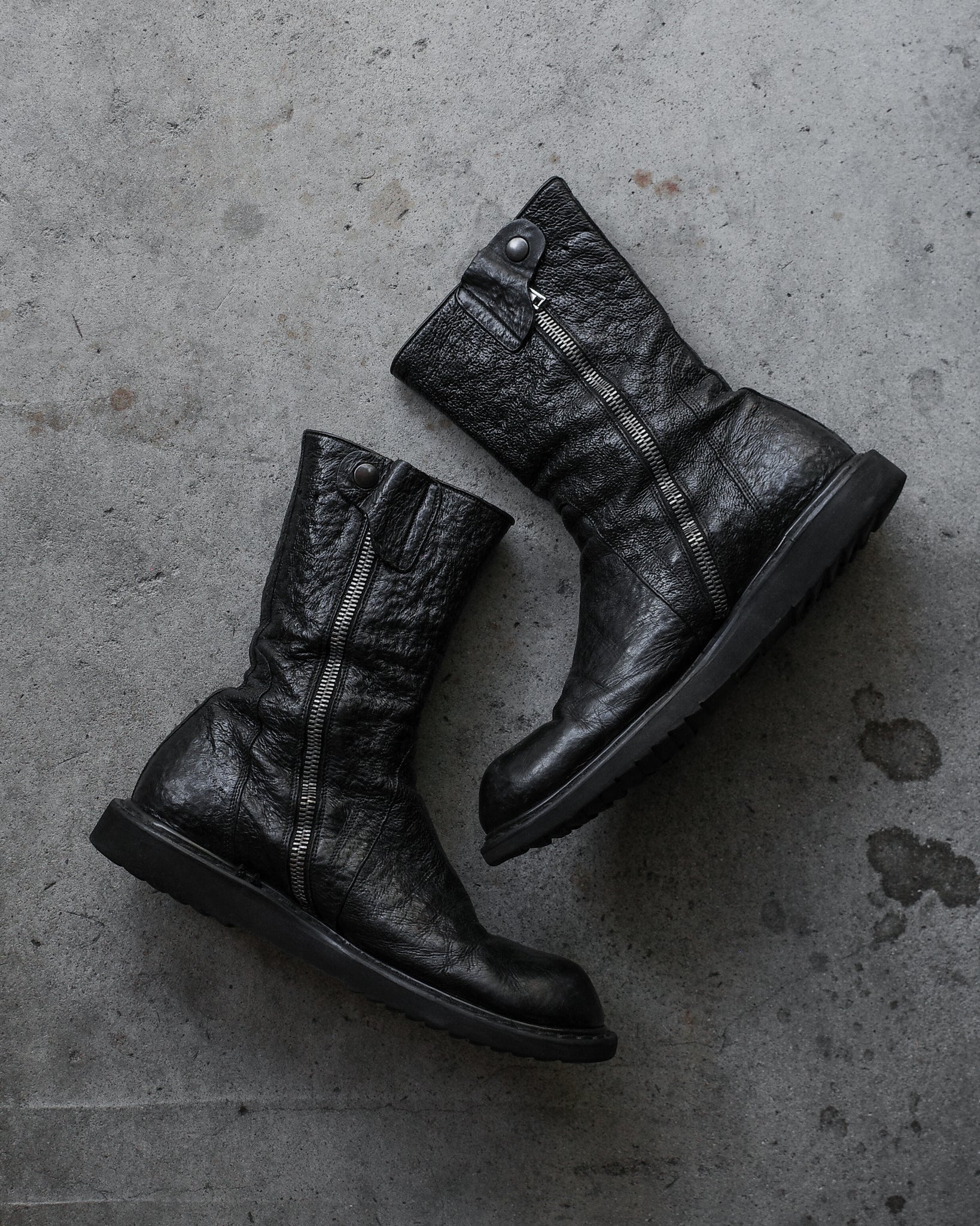 Rick Owens Crinkled Creeper Boots