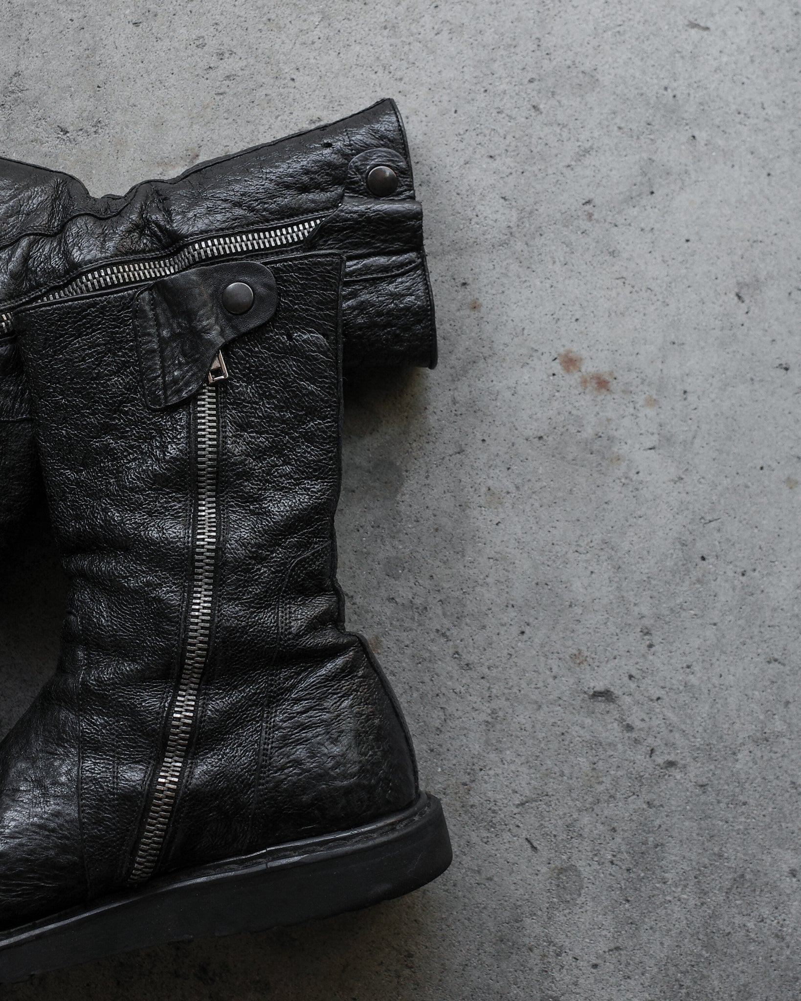 Rick Owens Crinkled Creeper Boots