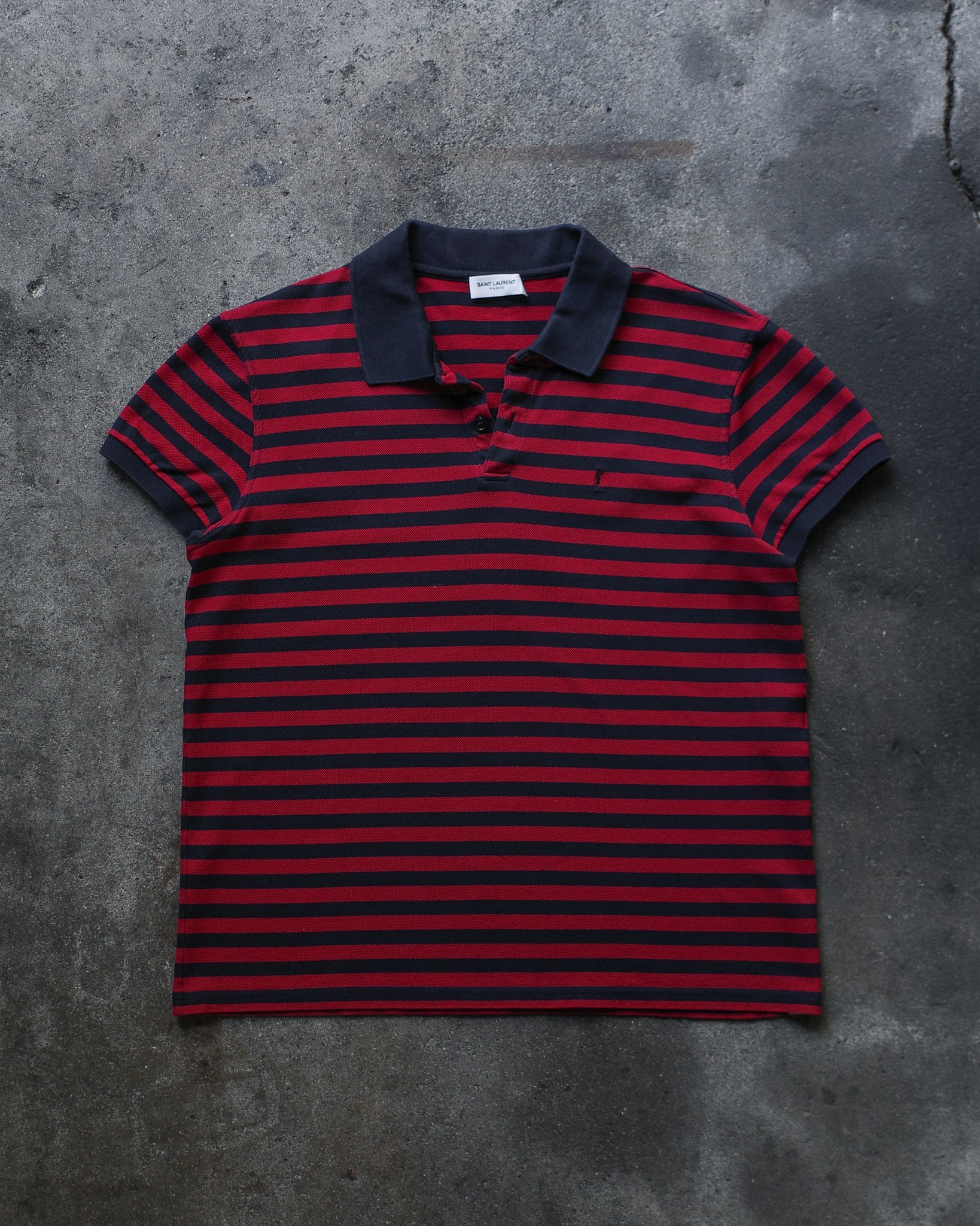 Saint Laurent Paris 2014 "YSL" Striped Polo