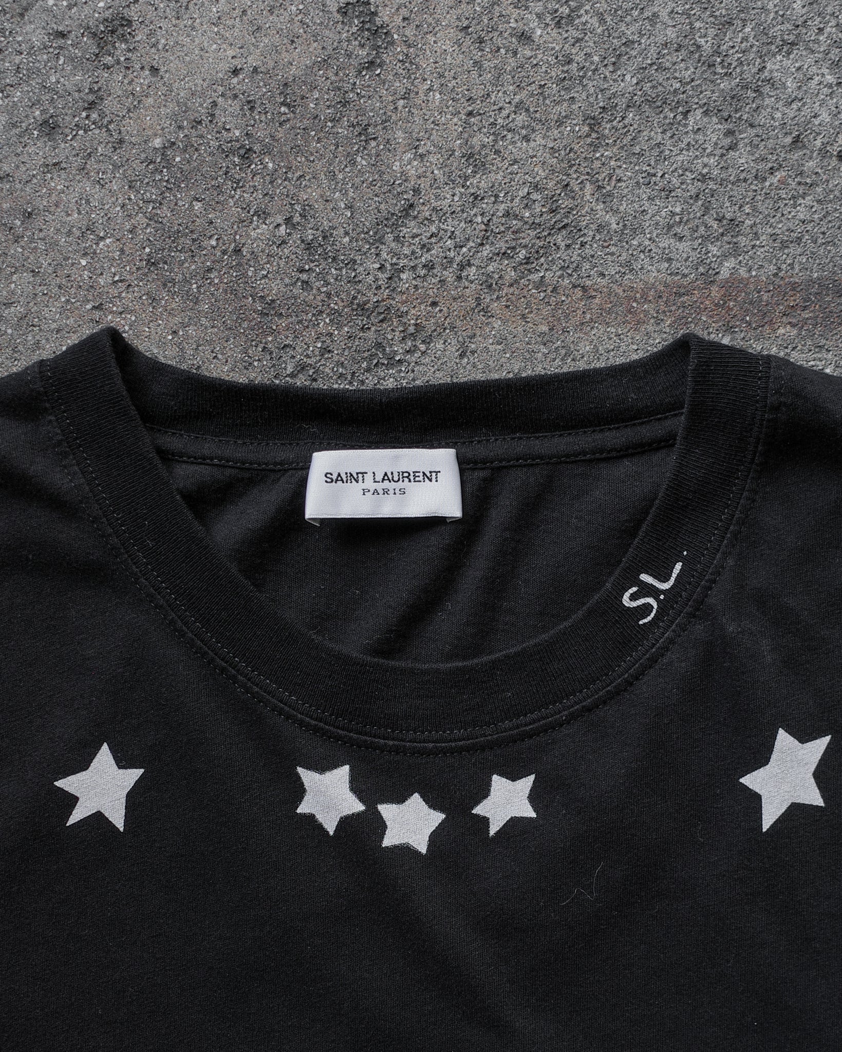 Saint Laurent Paris 2016 S.L. Star Print Tee