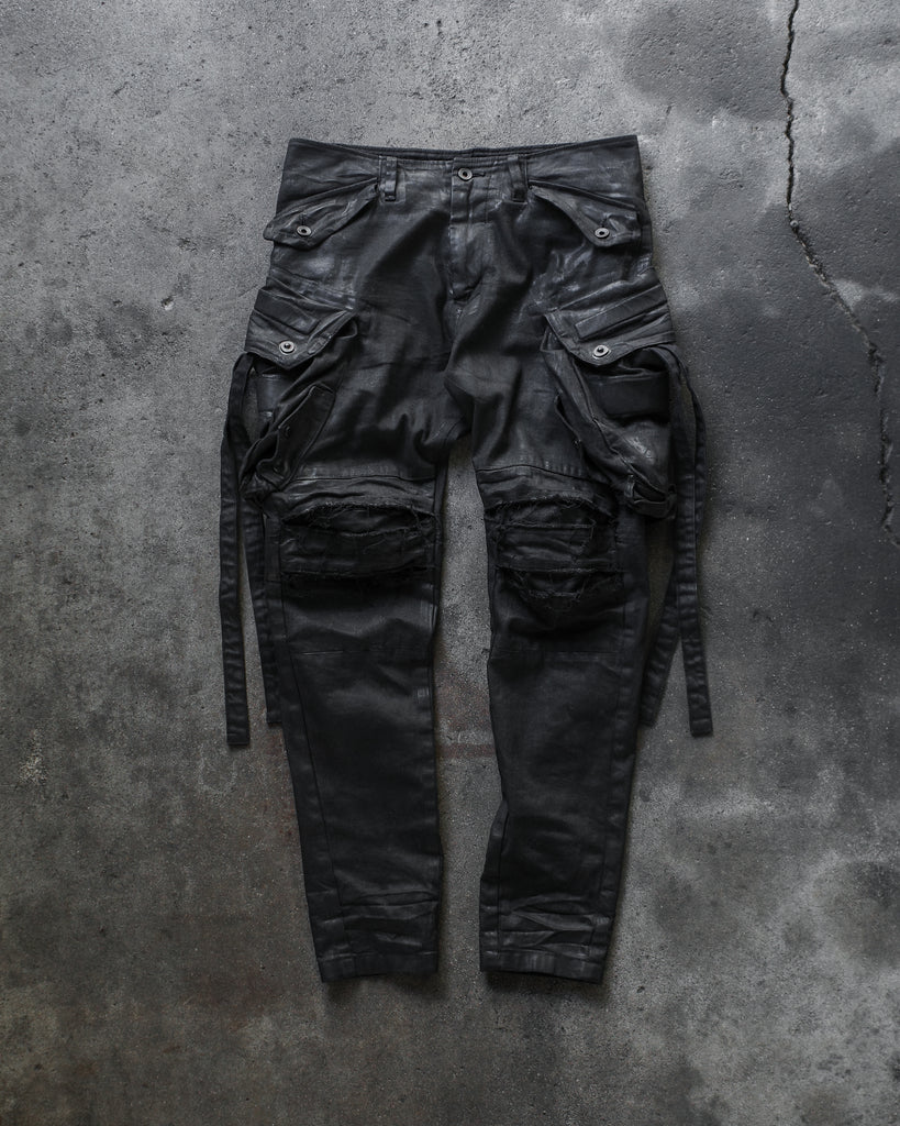 パンツ JULIUS 24ss gasmask cargo pants ユリウス JULIUS 12oz Denim Tapered Gasmask Cargo Pants