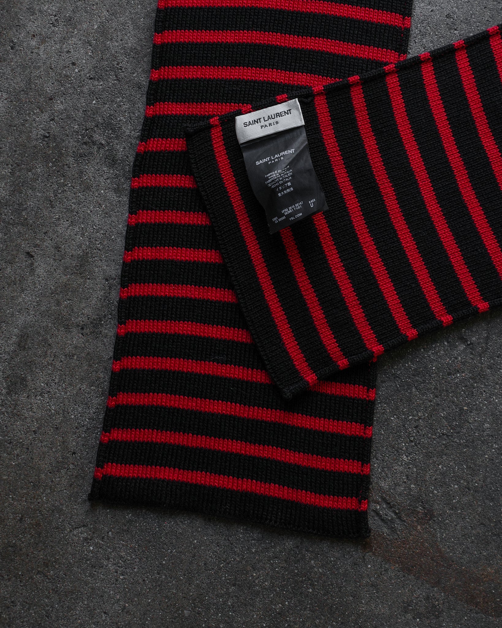Saint Laurent Paris FW15 Striped Scarf