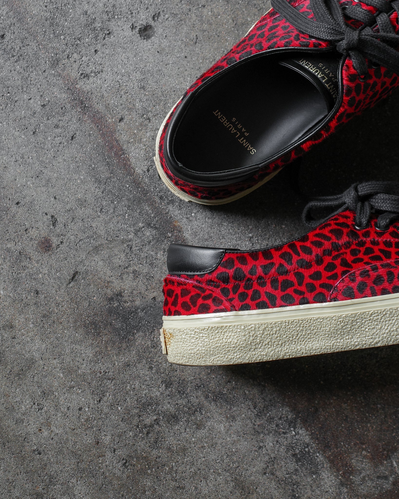 Saint Laurent Paris Pony Hair Baby Cat Sneakers