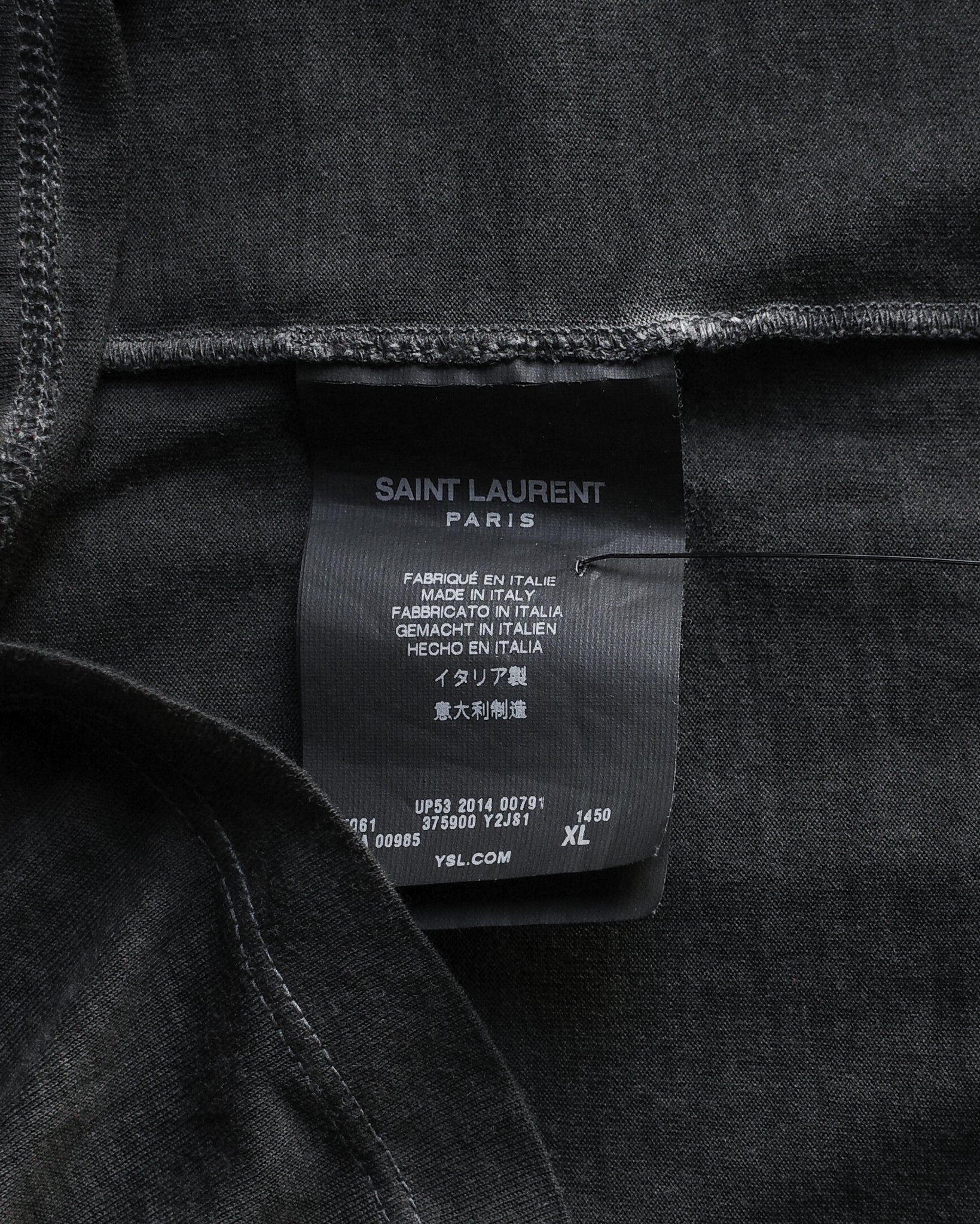 Saint Laurent Paris 2014 Faded Pocket Tee