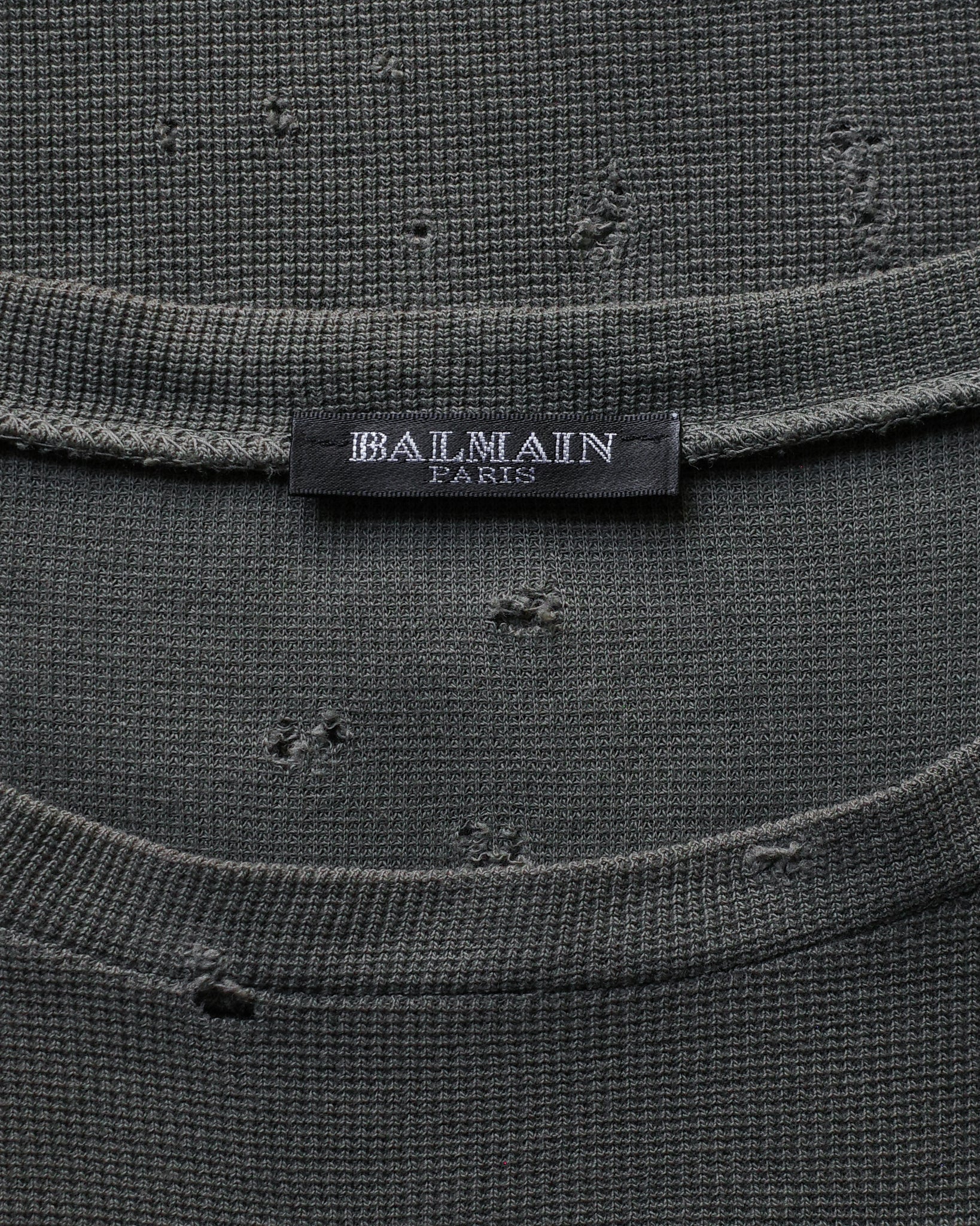Balmain SS11 Distressed Thermal Tee