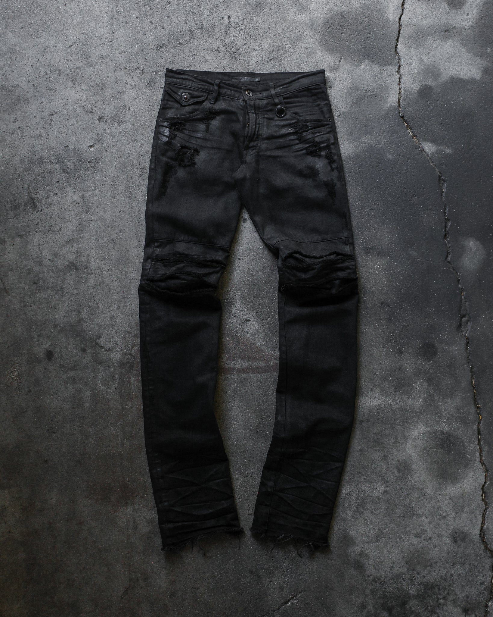 Julius_7 SS10 Waxed Biker Denim