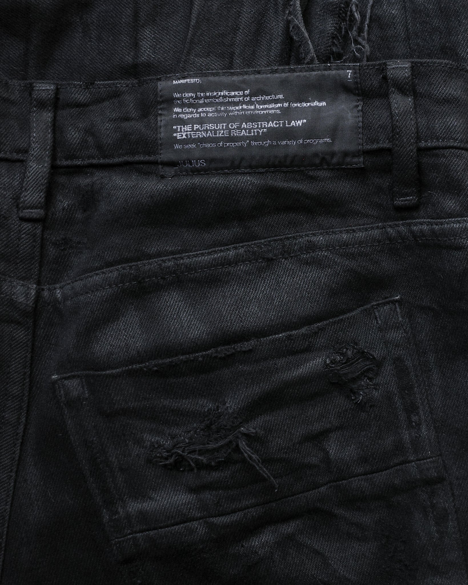 Julius_7 SS10 Waxed Biker Denim