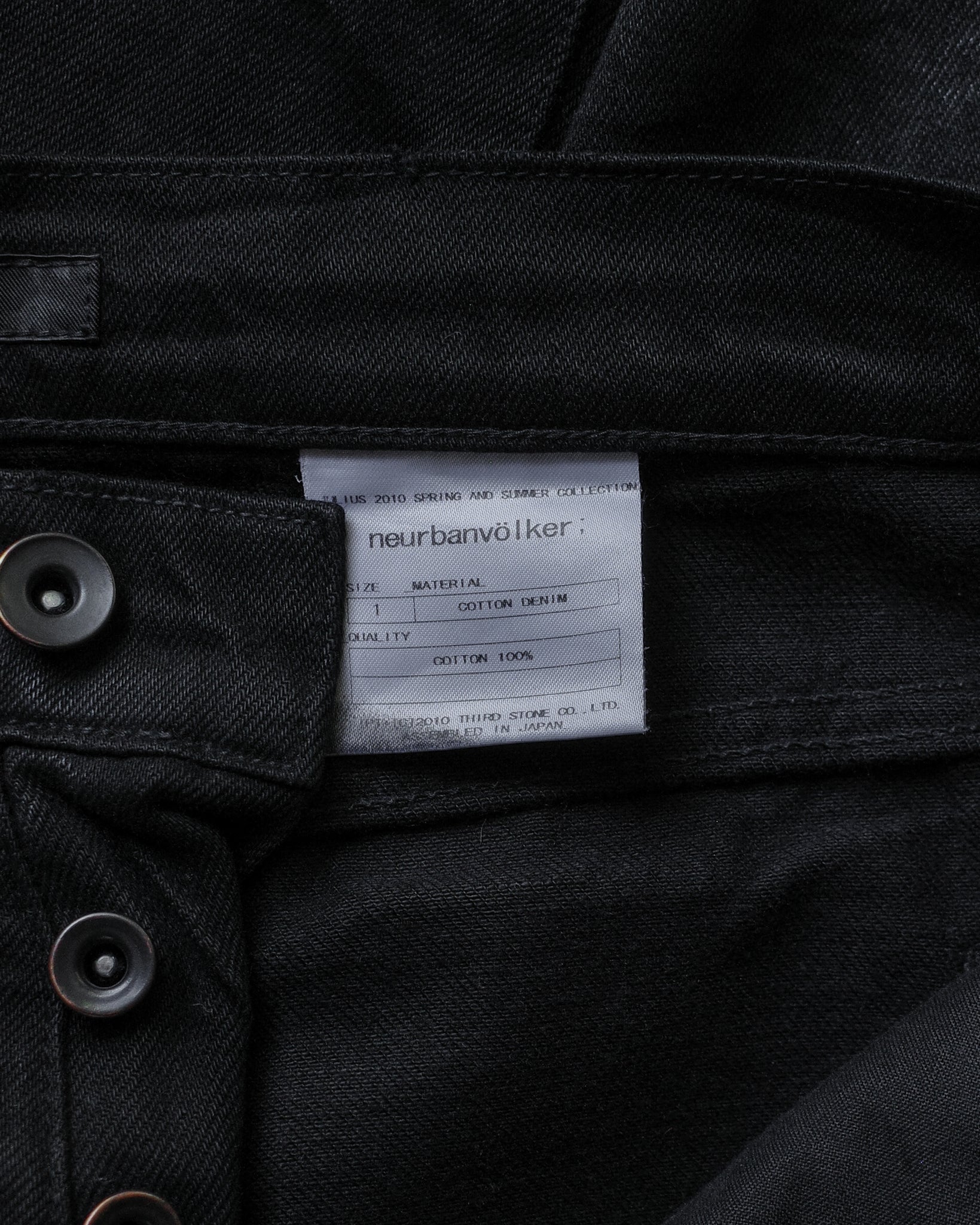 Julius_7 SS10 Waxed Biker Denim