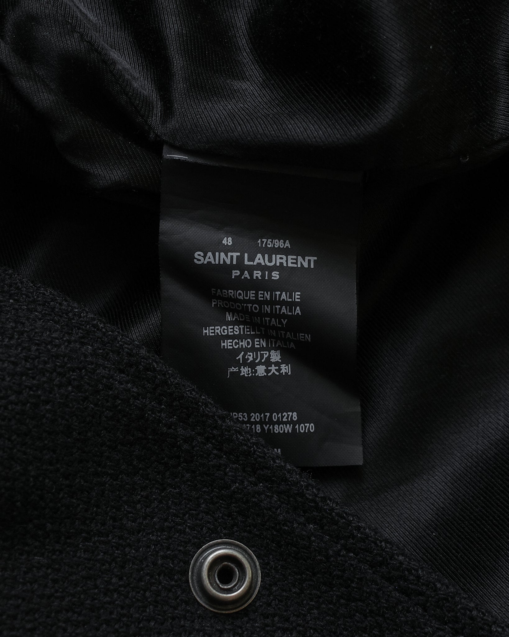 Saint Laurent Paris 2017 Teddy Jacket