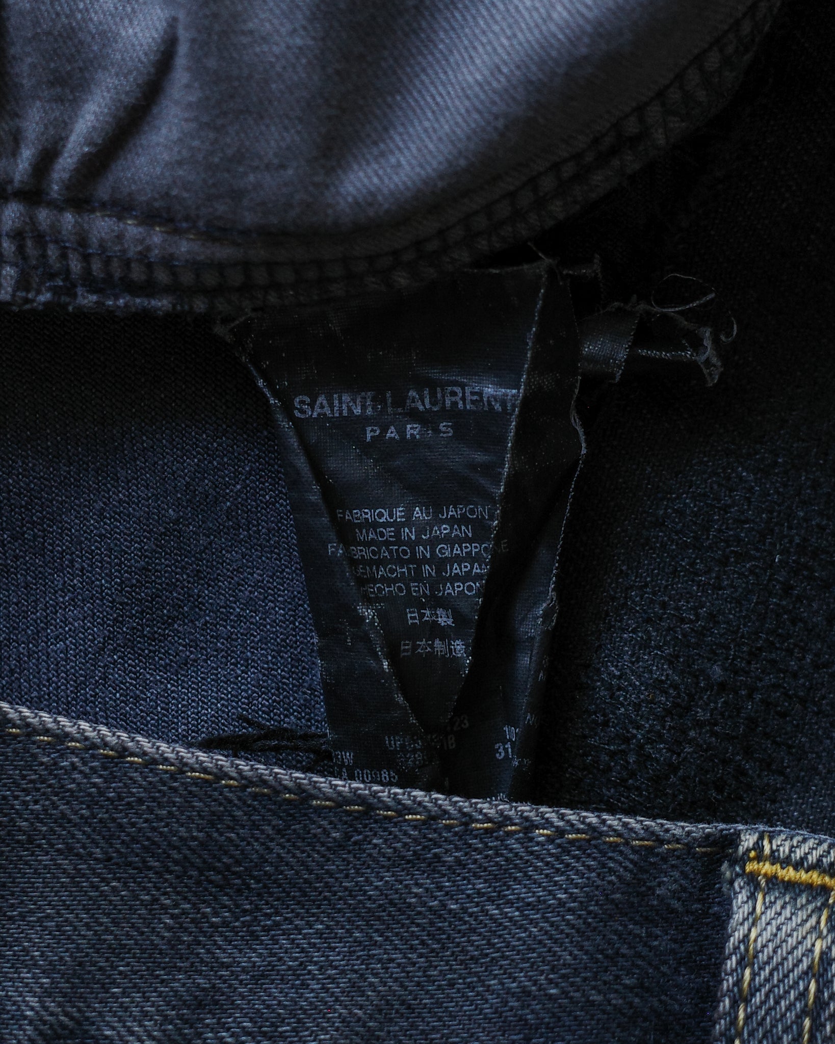 Saint Laurent Paris 2013 D02 Distressed & Repaired Scab Denim