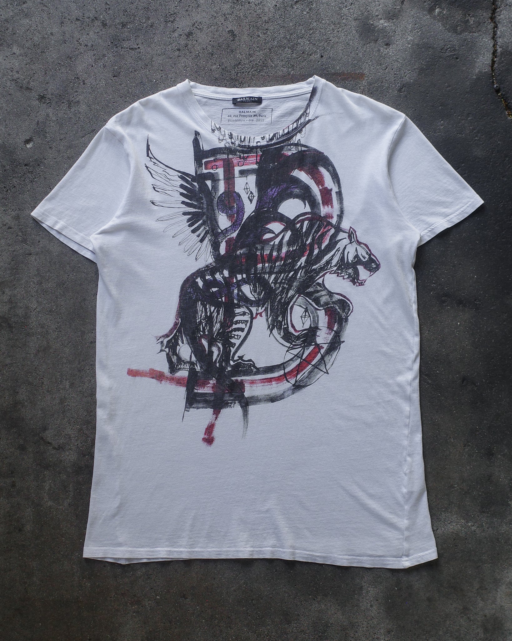 Balmain SS11 Graffiti Tee