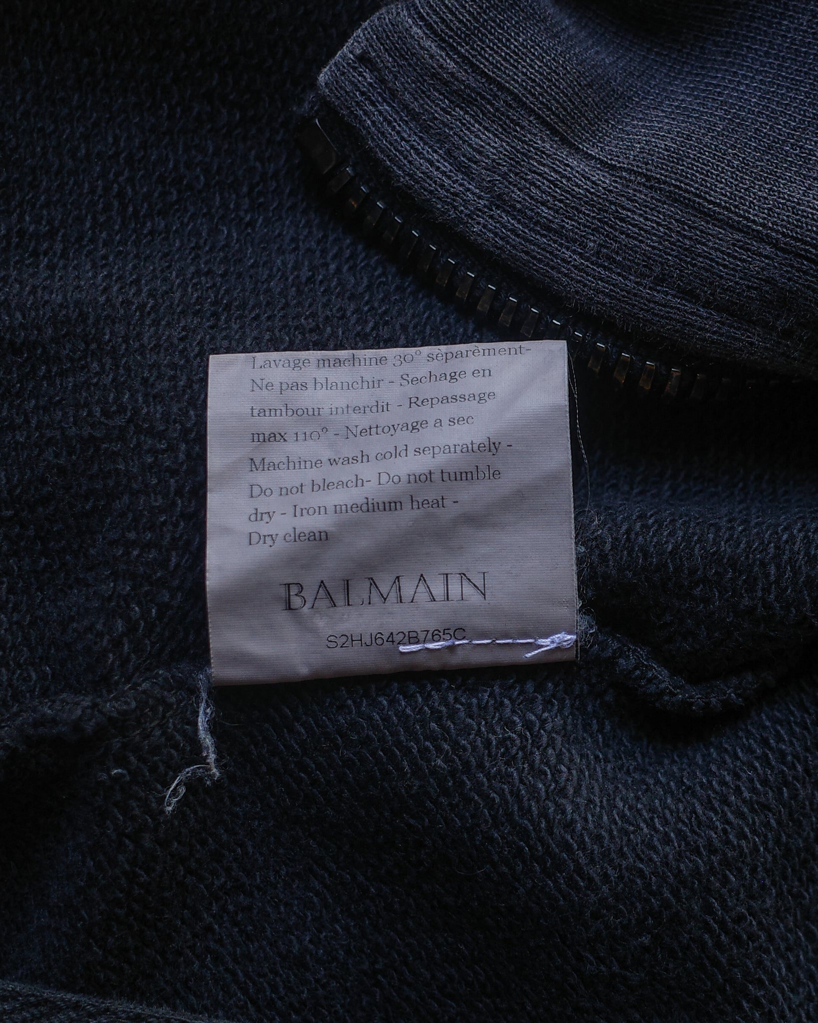 Balmain Side Zip Hoodie