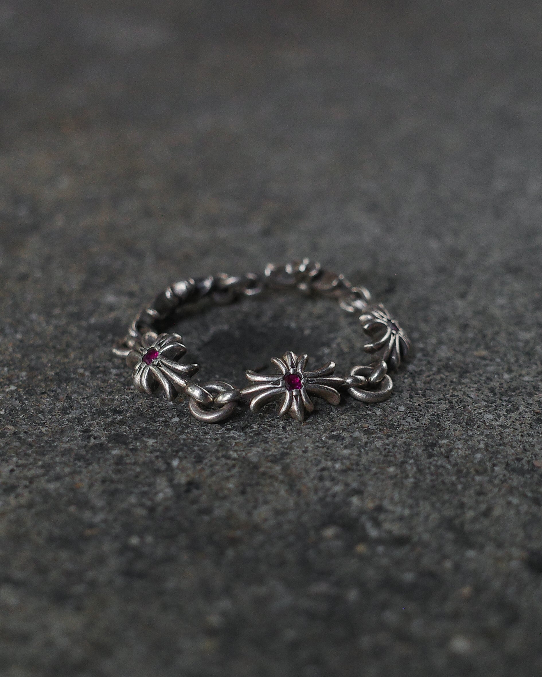 Chrome Hearts TINY E CH PLUS RING ルビー5号 Chrome Hearts Ruby Tiny E Ring – BLINDATE INC