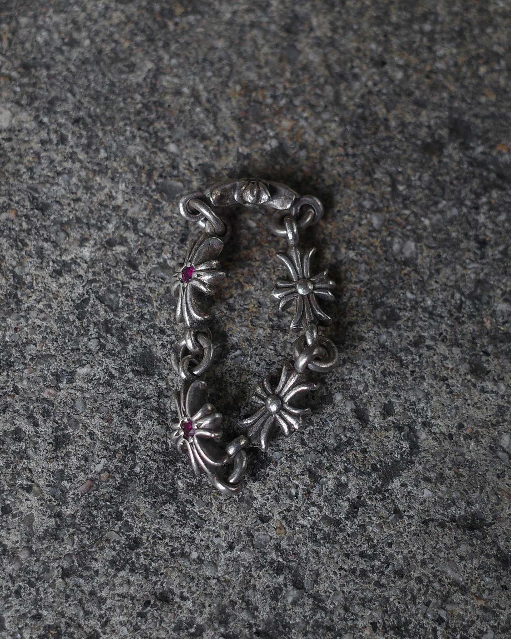 Chrome Hearts Ruby Tiny E Ring