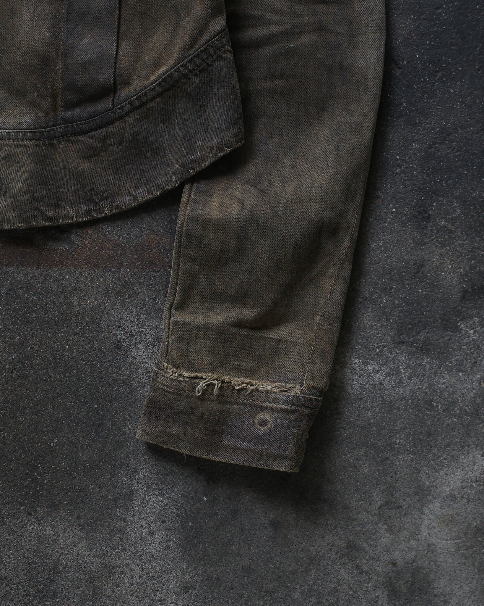 Rick Owens SS05 Waxed Mud Wash Horn Jacket