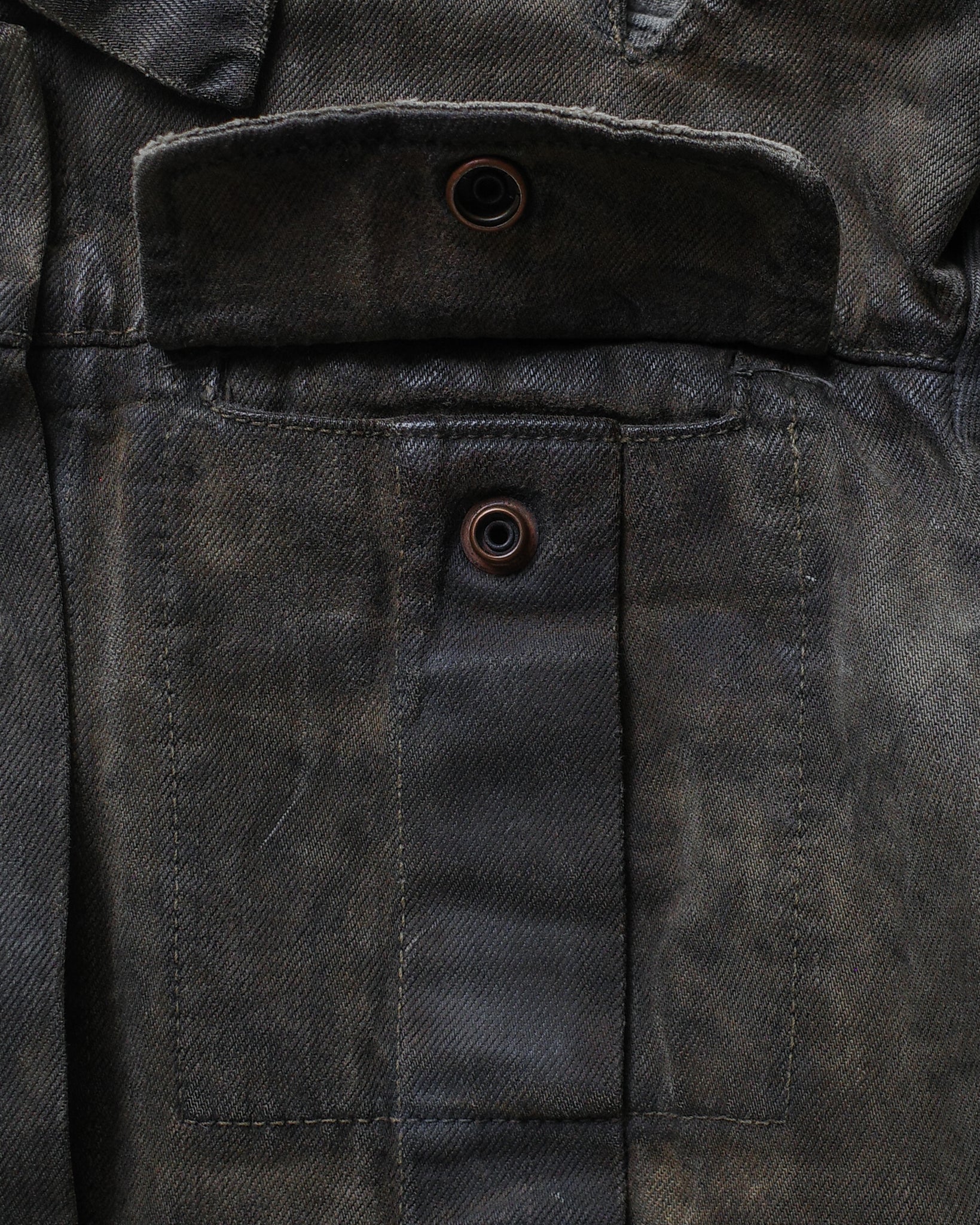 Rick Owens SS05 Waxed Mud Wash Horn Jacket