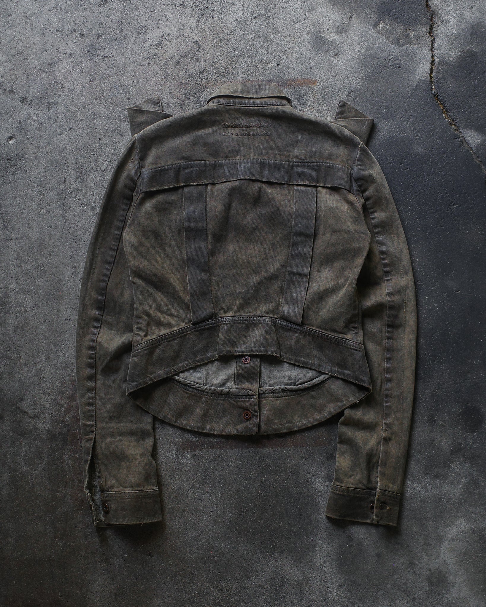 Rick Owens SS05 Waxed Mud Wash Horn Jacket