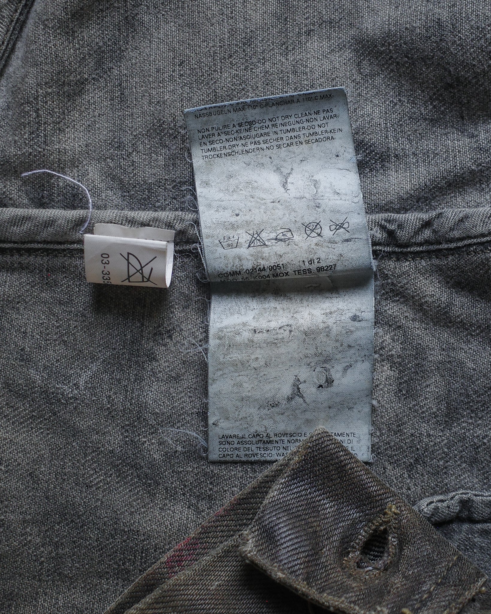 Rick Owens SS05 Waxed Mud Wash Horn Jacket