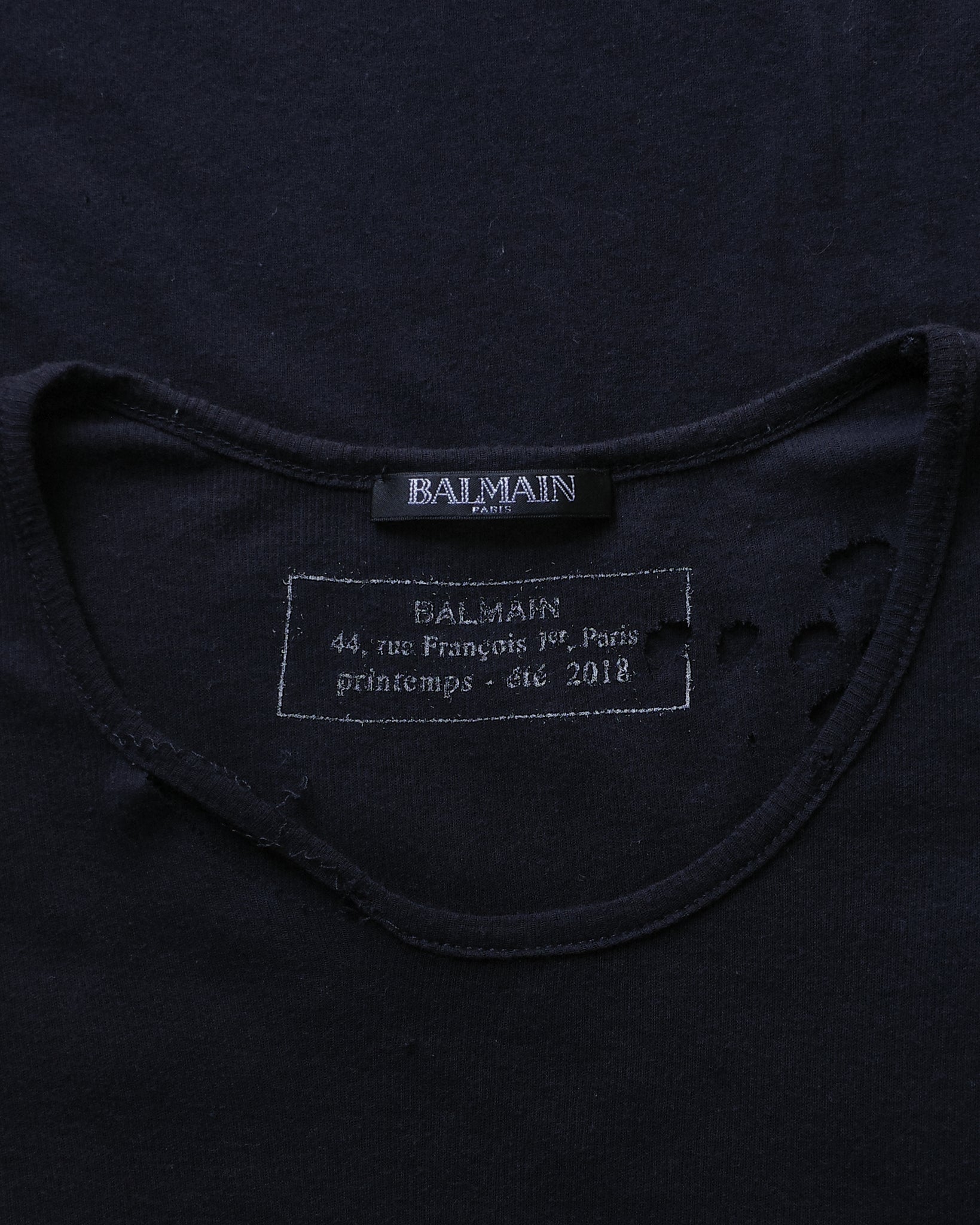 Balmain SS18 Distressed Tee