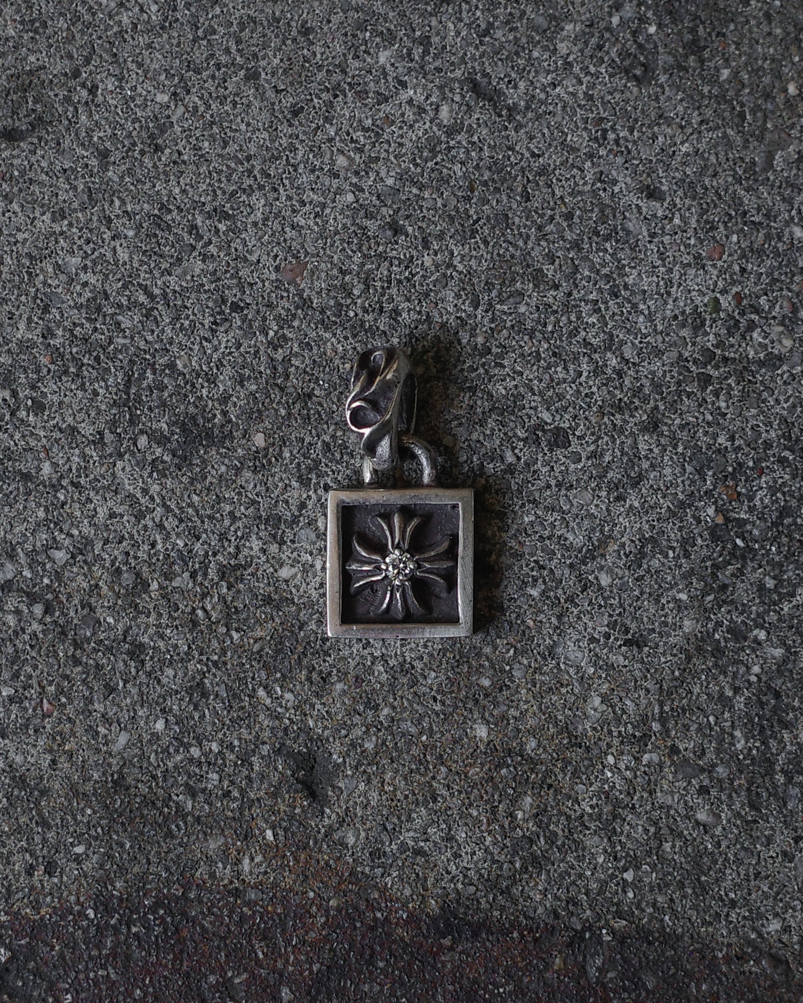 Chrome Hearts Plus Frame Diamond Pendant