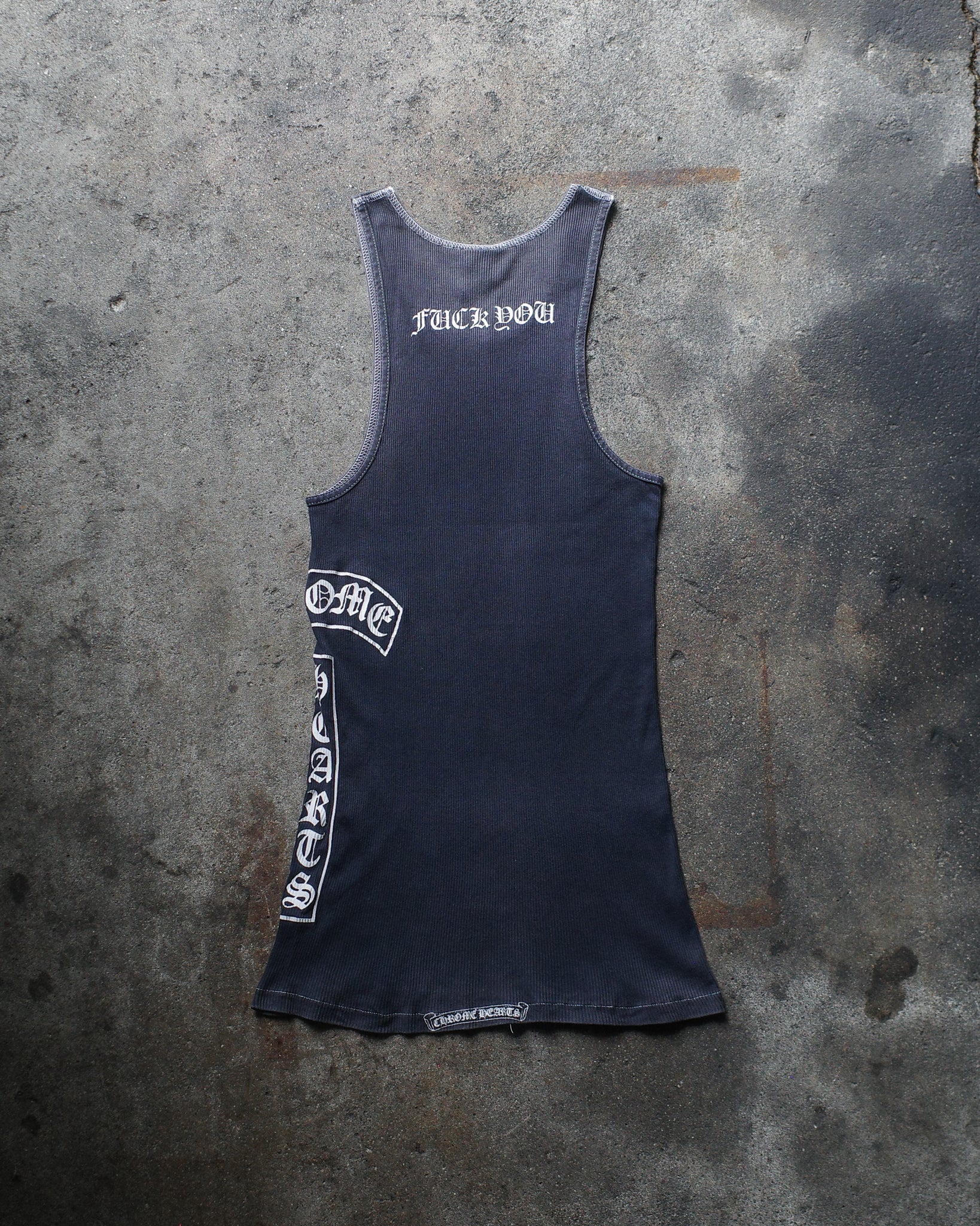 Chrome Hearts 90s Cross "Fuck You" Faded Tank