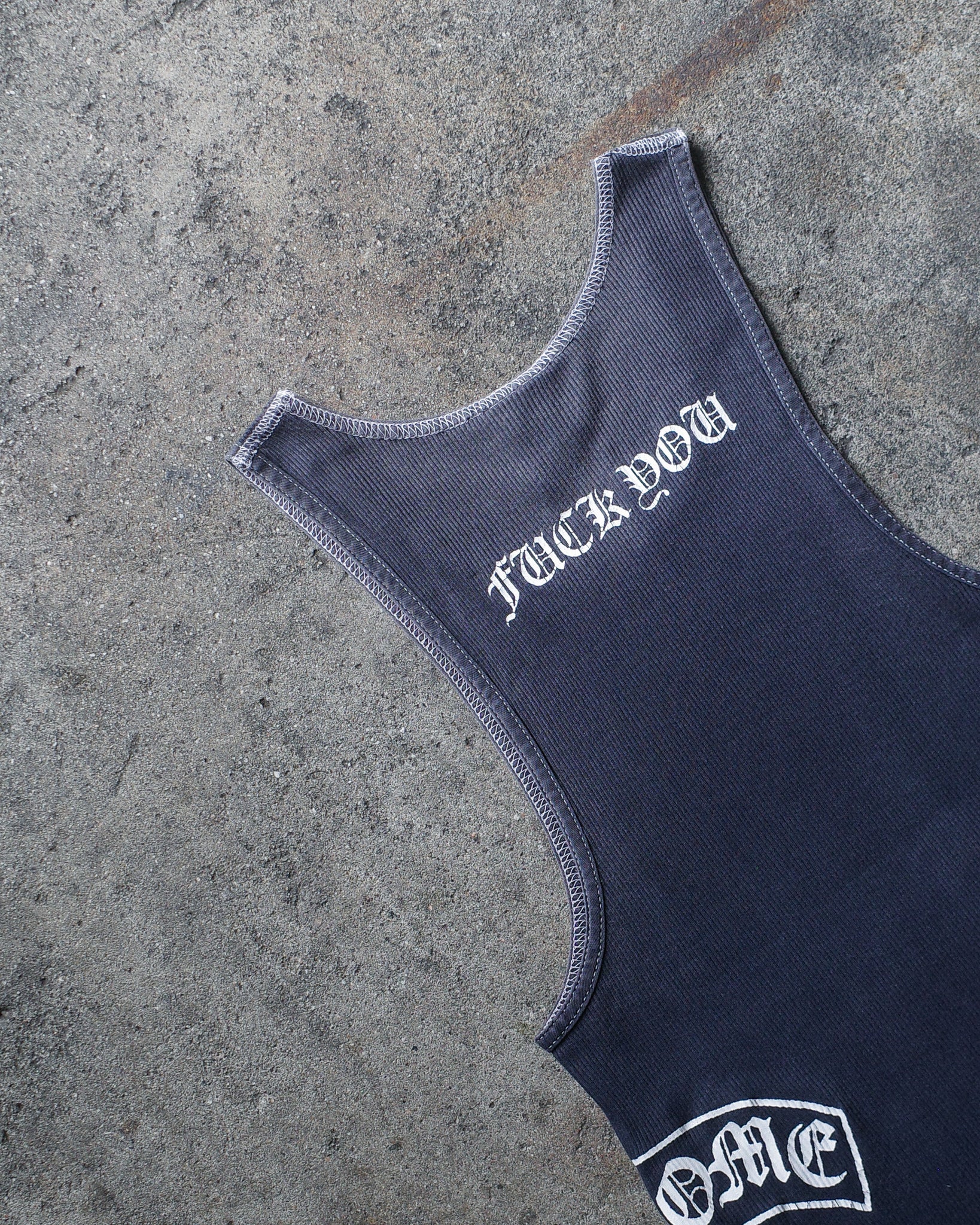 Chrome Hearts 90s Cross "Fuck You" Faded Tank