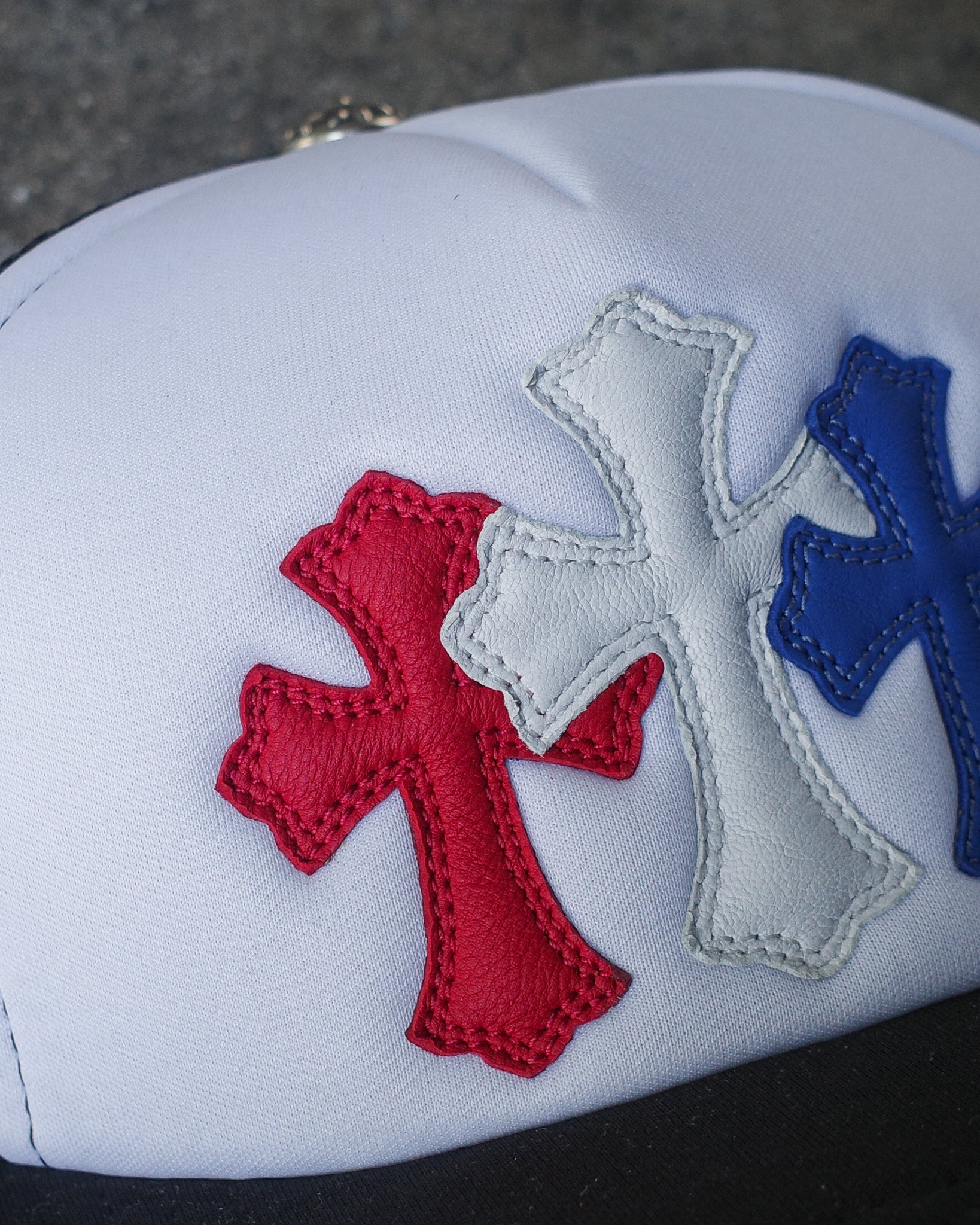 Chrome Hearts 4th of July Cross Patches Trucker Hat