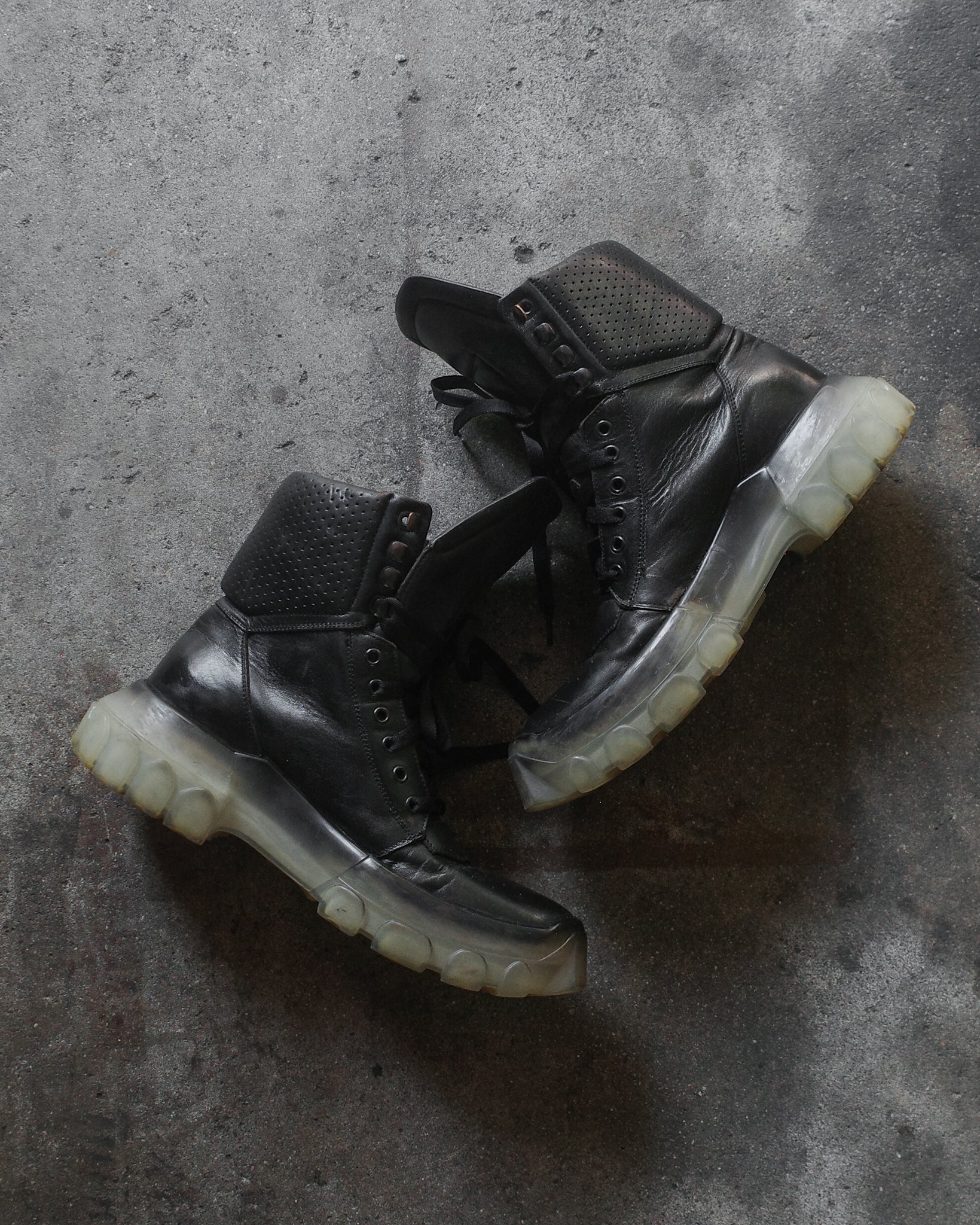 Rick Owens AW18 Clear Sole Tractor Dunks