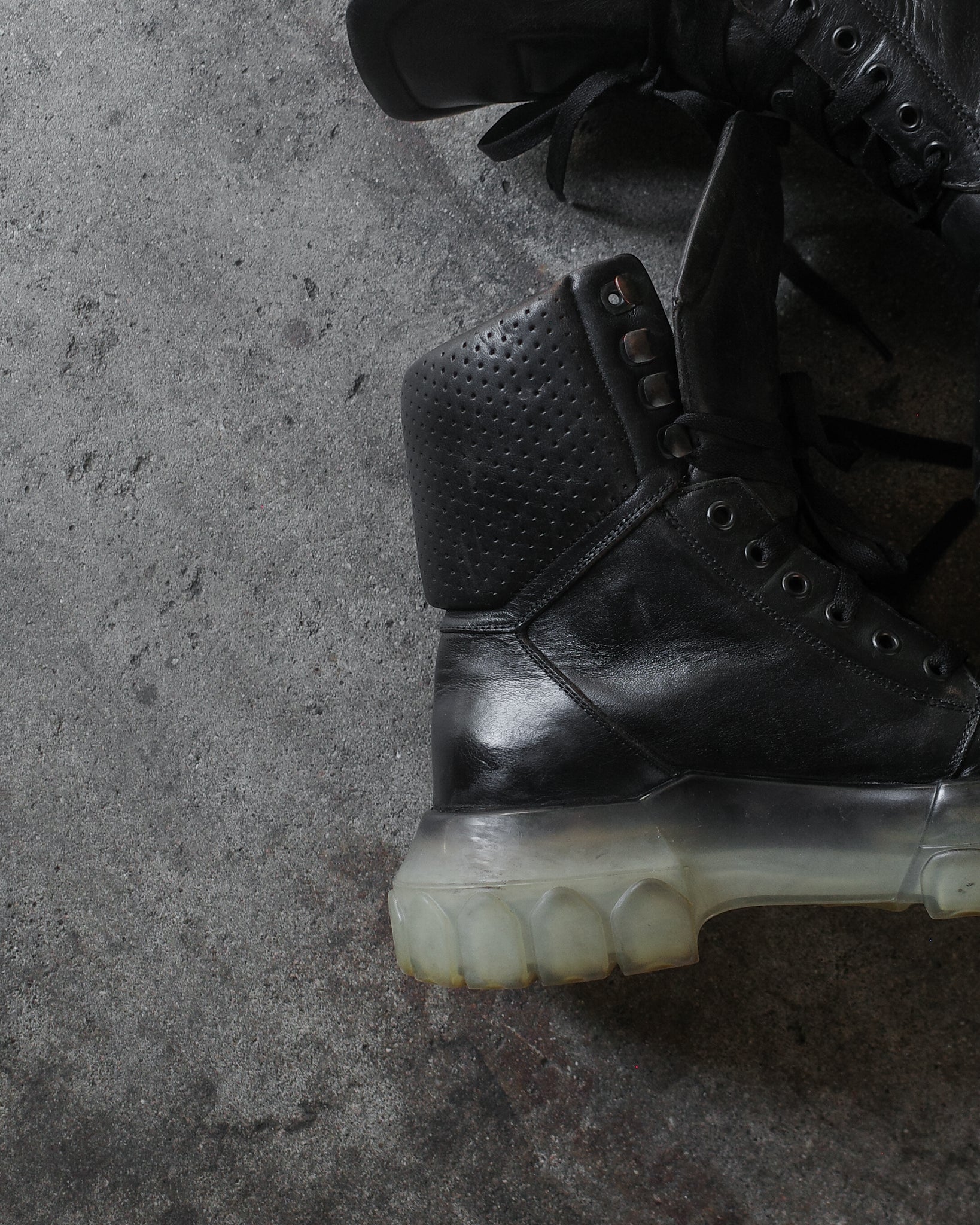 Rick Owens AW18 Clear Sole Tractor Dunks