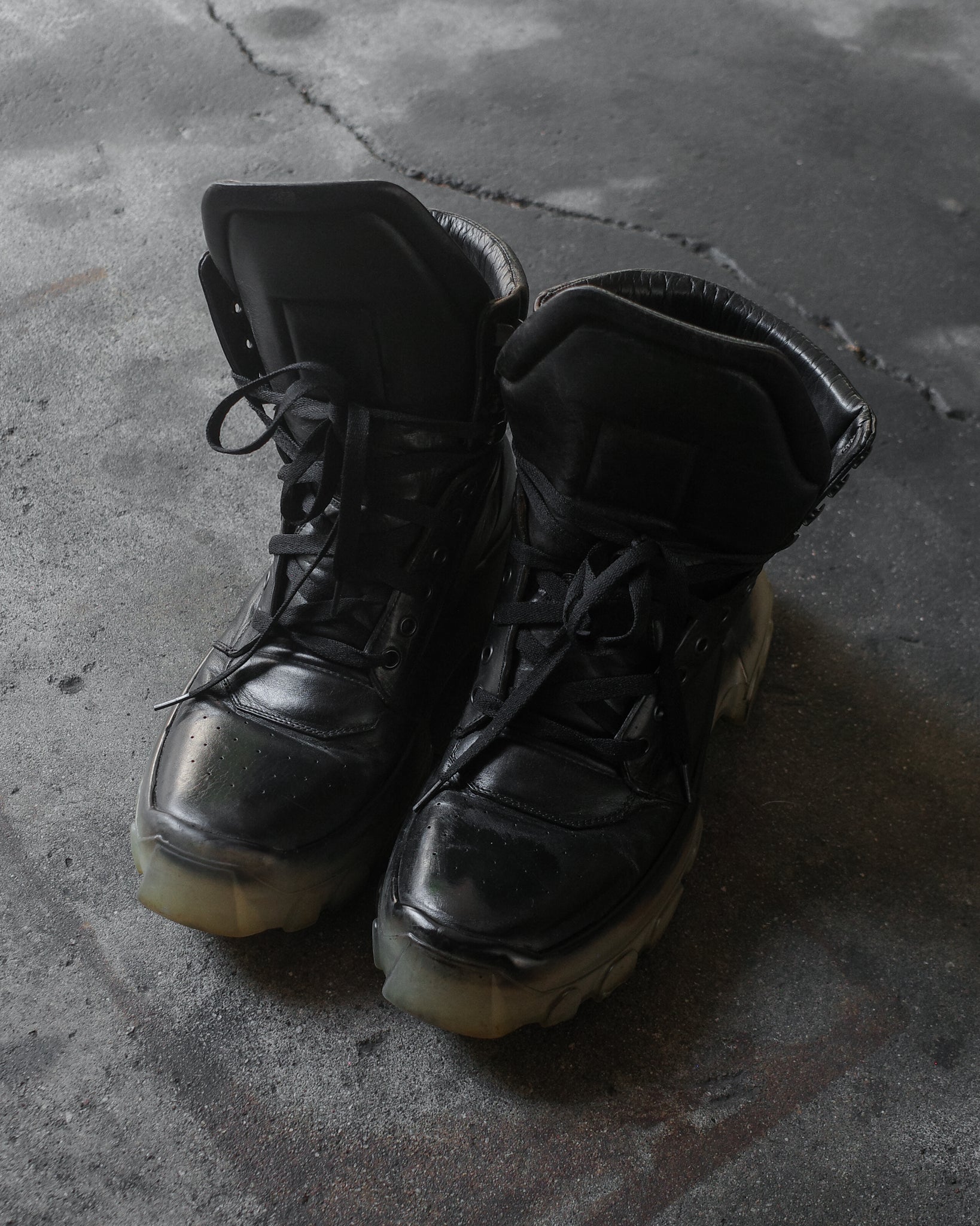 Rick Owens AW18 Clear Sole Tractor Dunks