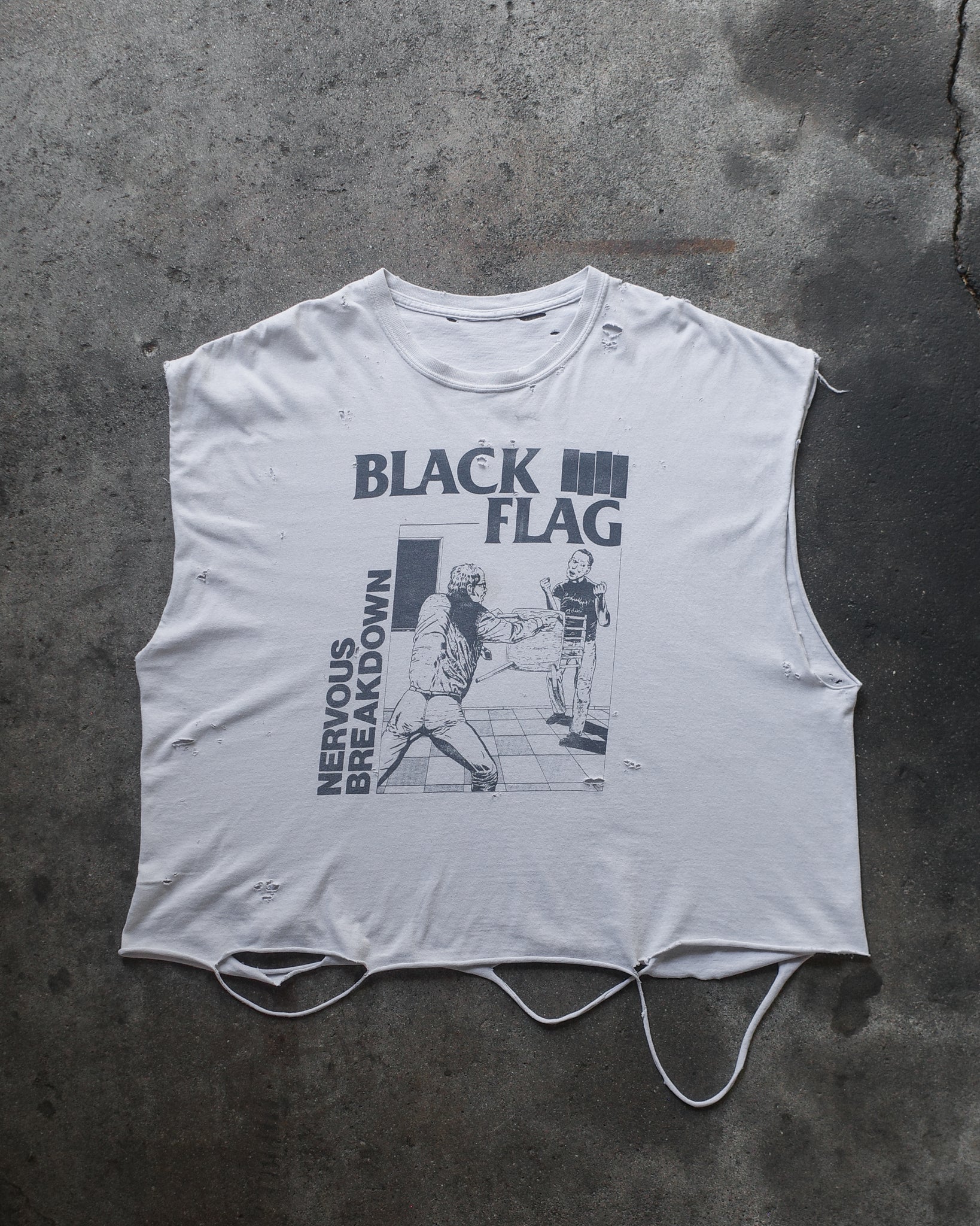 2000s Black Flag Distressed Tank