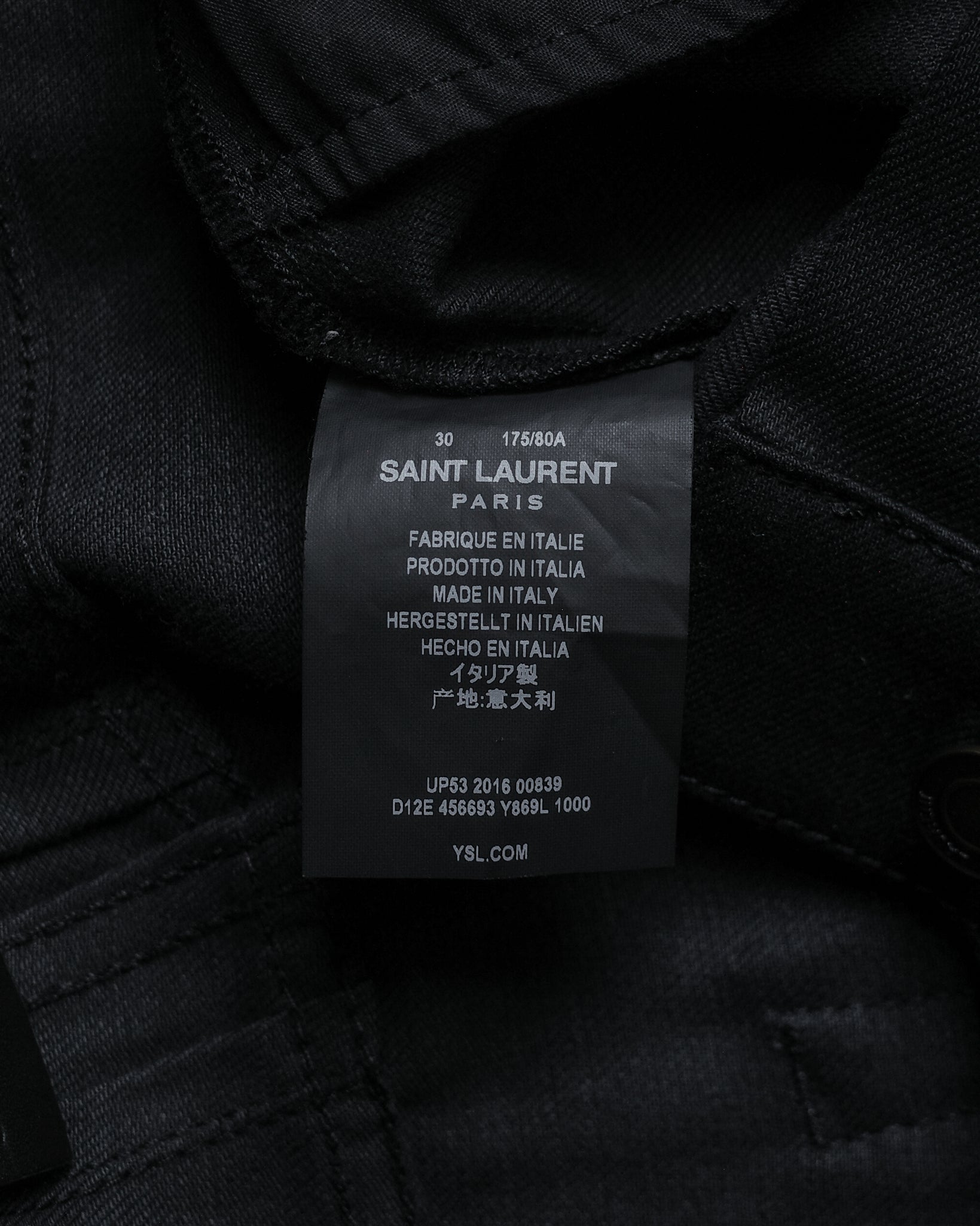 Saint Laurent Paris 2016 Studded Knee Denim
